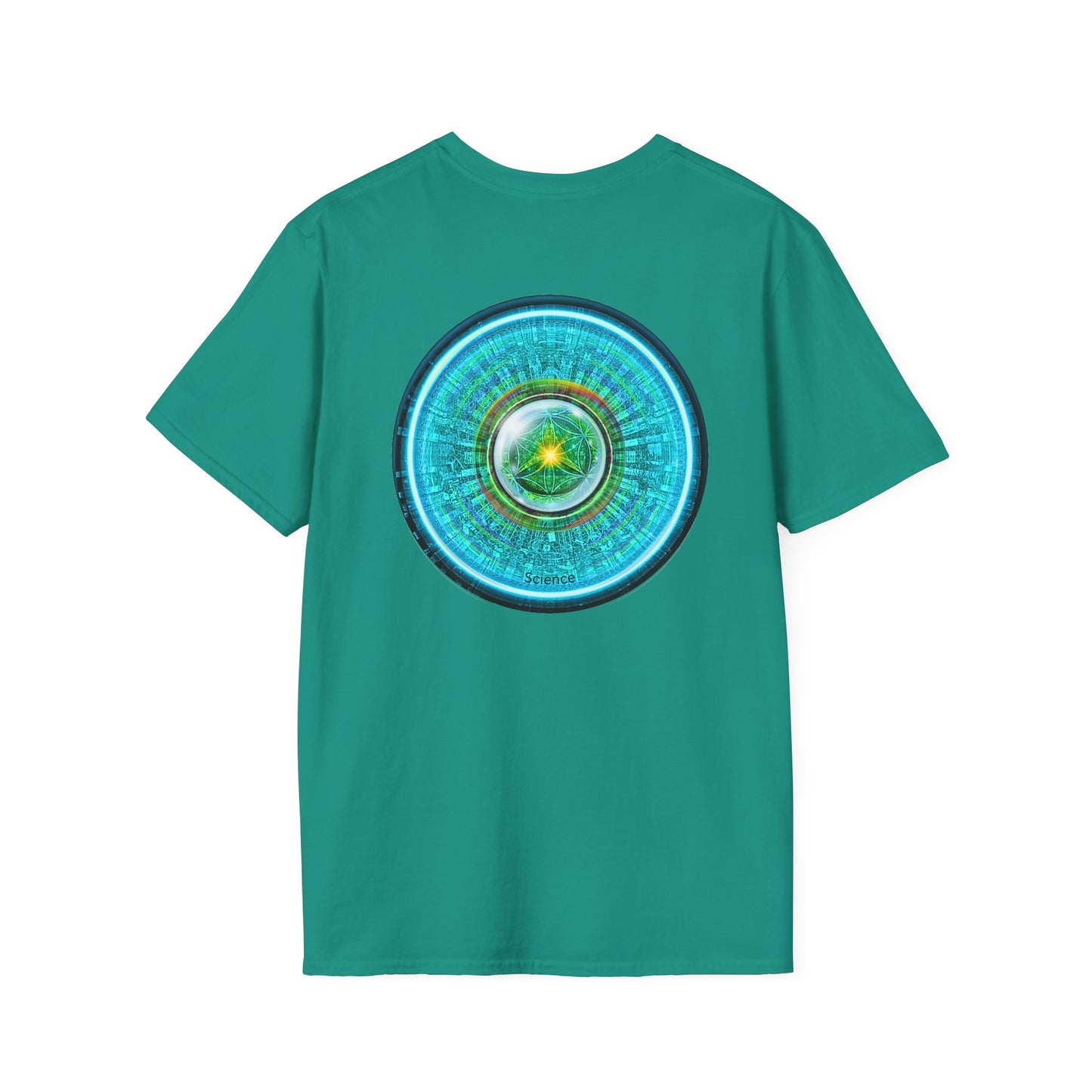 Classic Donut Tee - Unisex Soft-Style - "Donut of Life Tee" - vivid turquoise tube donut - variant 2