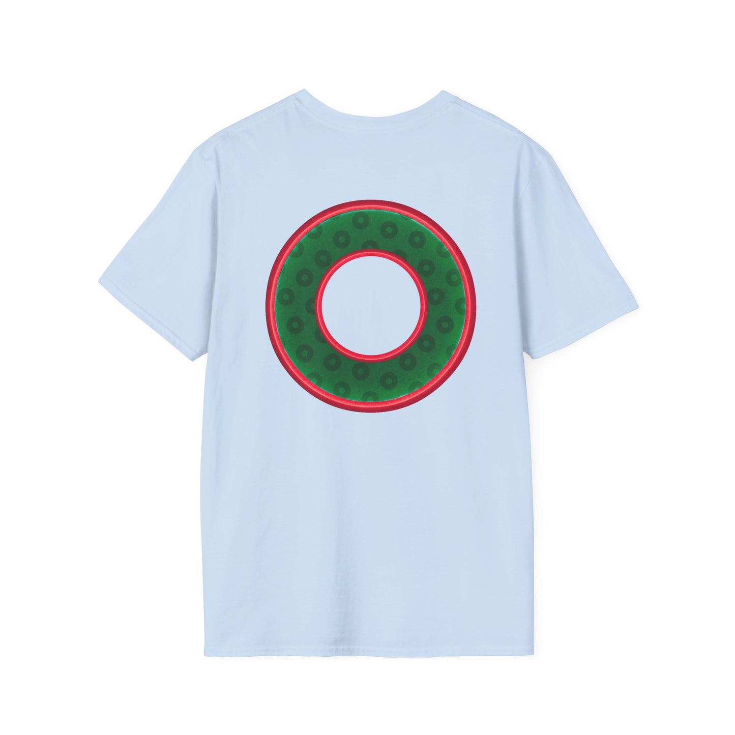 Plain Donuts/Unisex Soft-Style - "Plain Wide Mouthed Paradoxical Donuts" - dark green/red donuts
