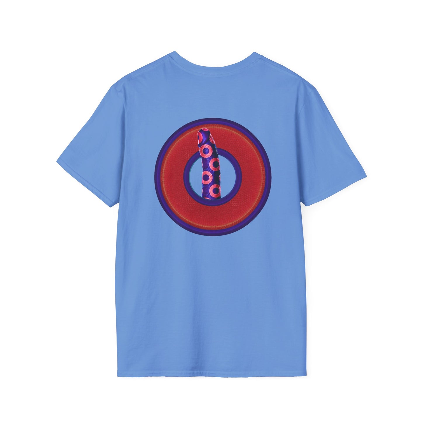 Classic Donut Tee - Unisex Soft-Style - "Sir Richard's Phamous Donut" - series 1.0  - variant 2 - red/blue paradox donut