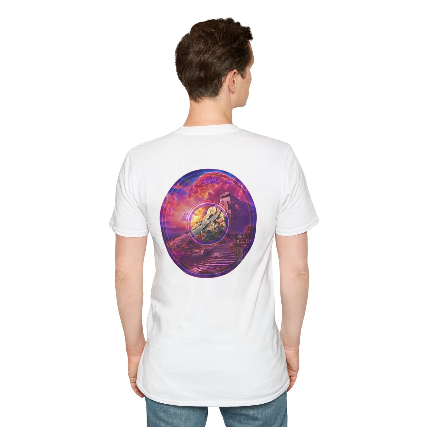 Classic Donut Tee - Unisex Soft-Style - "Icculus's Mountain Donuts " - series 1.0  - purple-ish donut