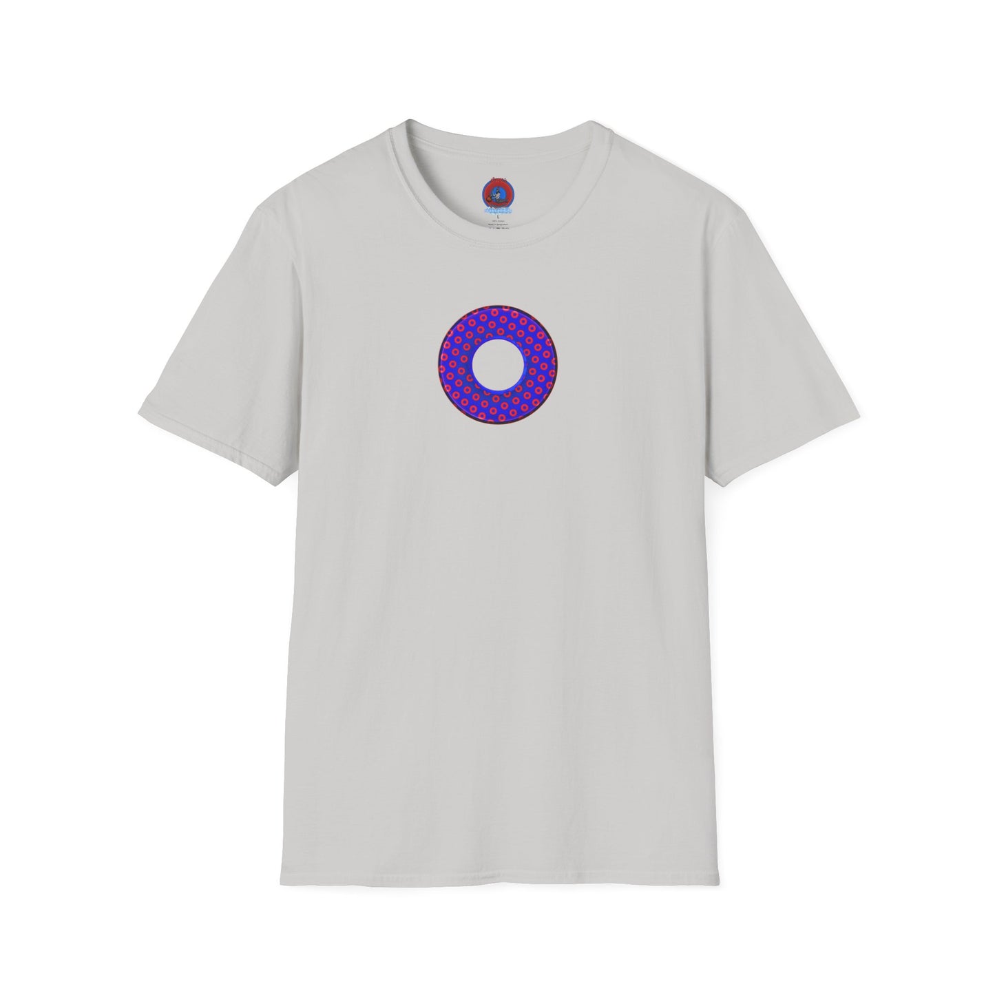 Plain Donuts/Unisex Soft-Style - "Plain Electric Paradoxical Donuts" - dark royal blue/red donuts