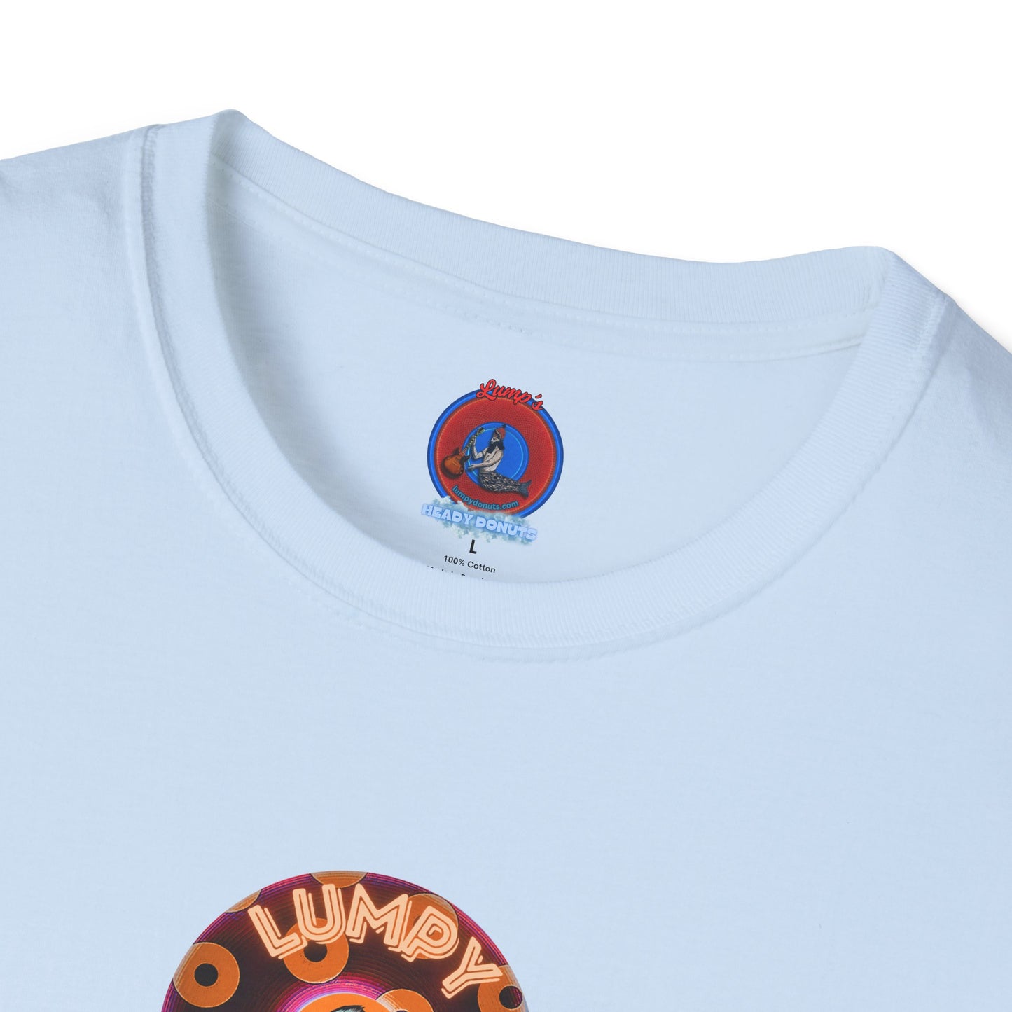 Coffee Traders Tee - Unisex Soft-Style - "Blastoff " - paradoxical donuts - variant 2 - logo front/mothership back