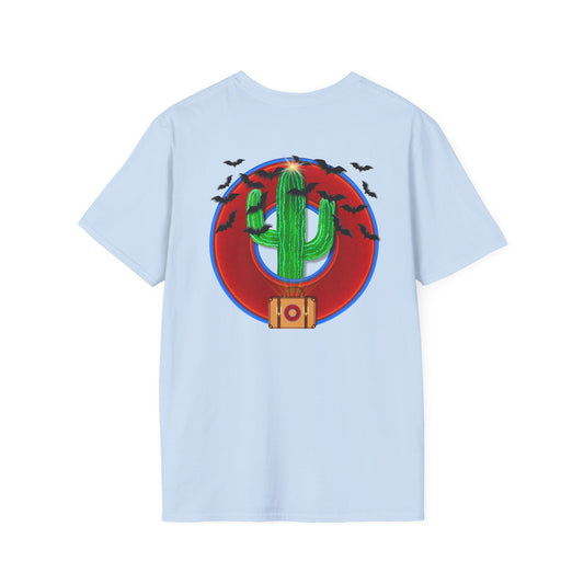 Classic Donut Tee - Unisex Soft-Style - "Raoul Duke's Sinfully Delicious Donut" - vivid red donut