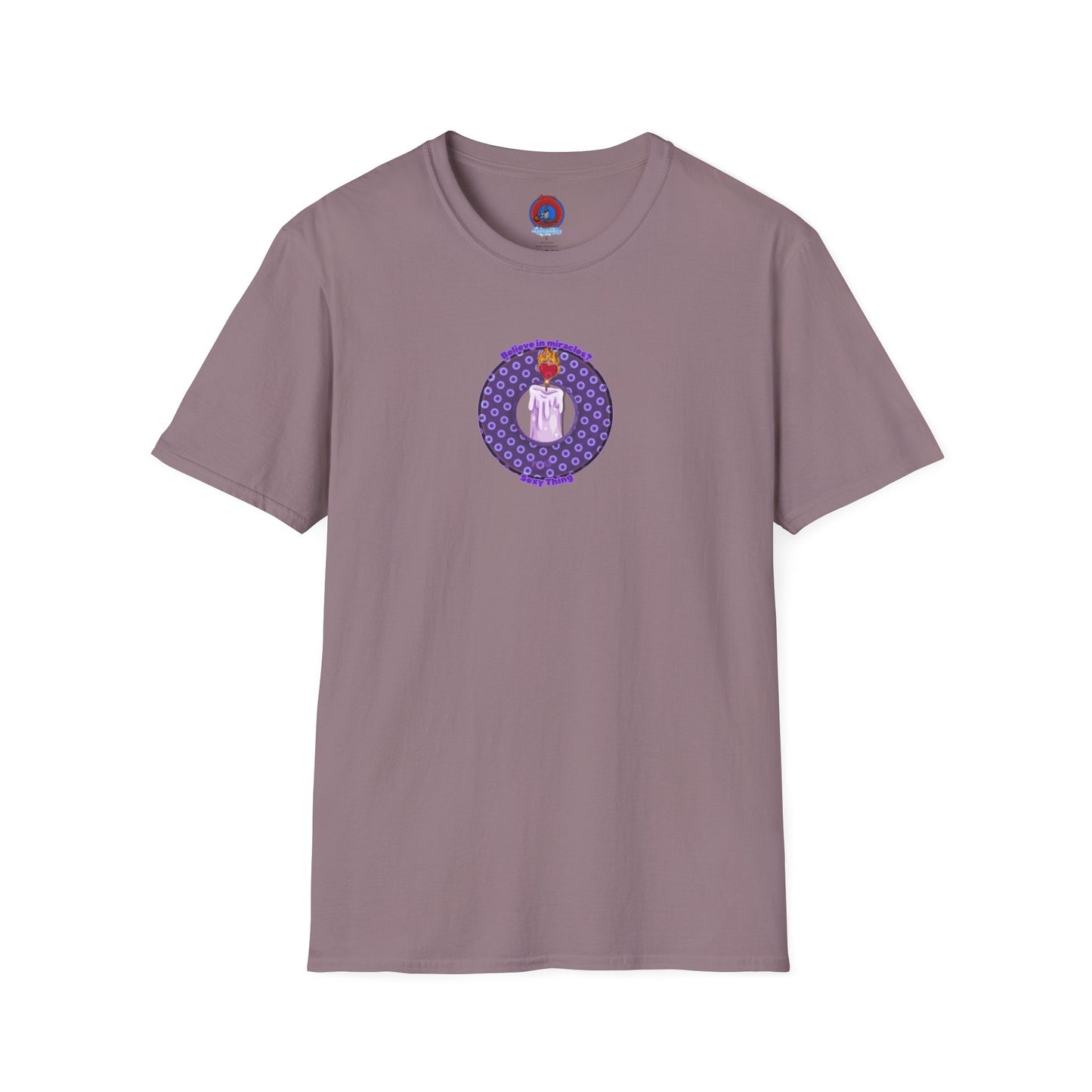 Classic Donut Tee - Unisex Soft-Style - "Donuts for Sexy Things" - electric purple/light purple paradox donut