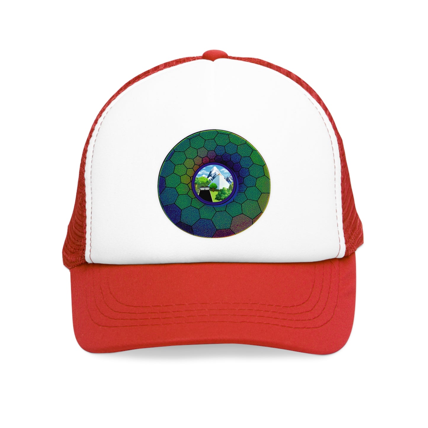 Lumpy Trucker Hat - "Mansions of South Park" - variant 1 - green hexadonut