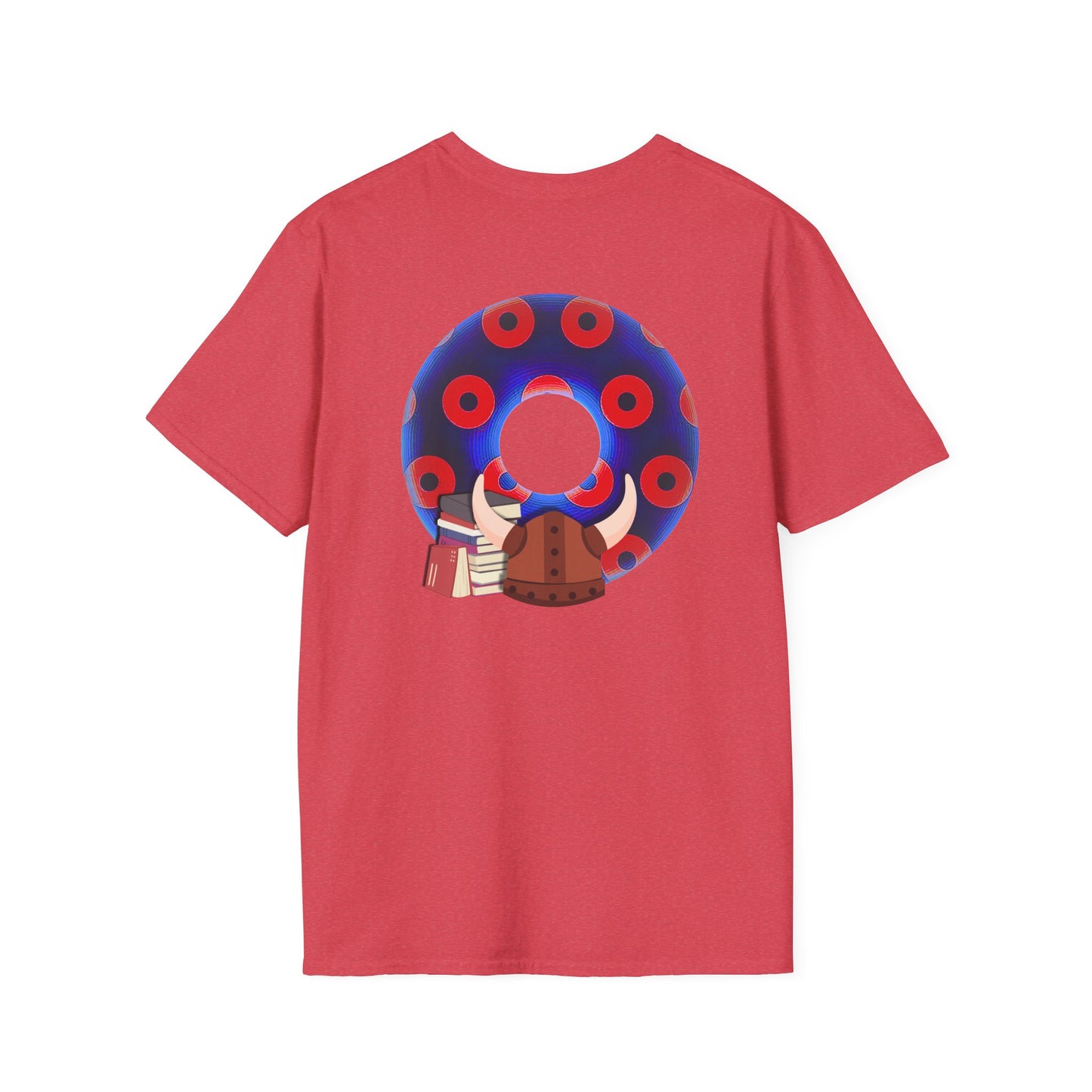 Classic Donut Tee - Unisex Soft-Style - "El Fuego Donut" - paradoxical blue/red donut