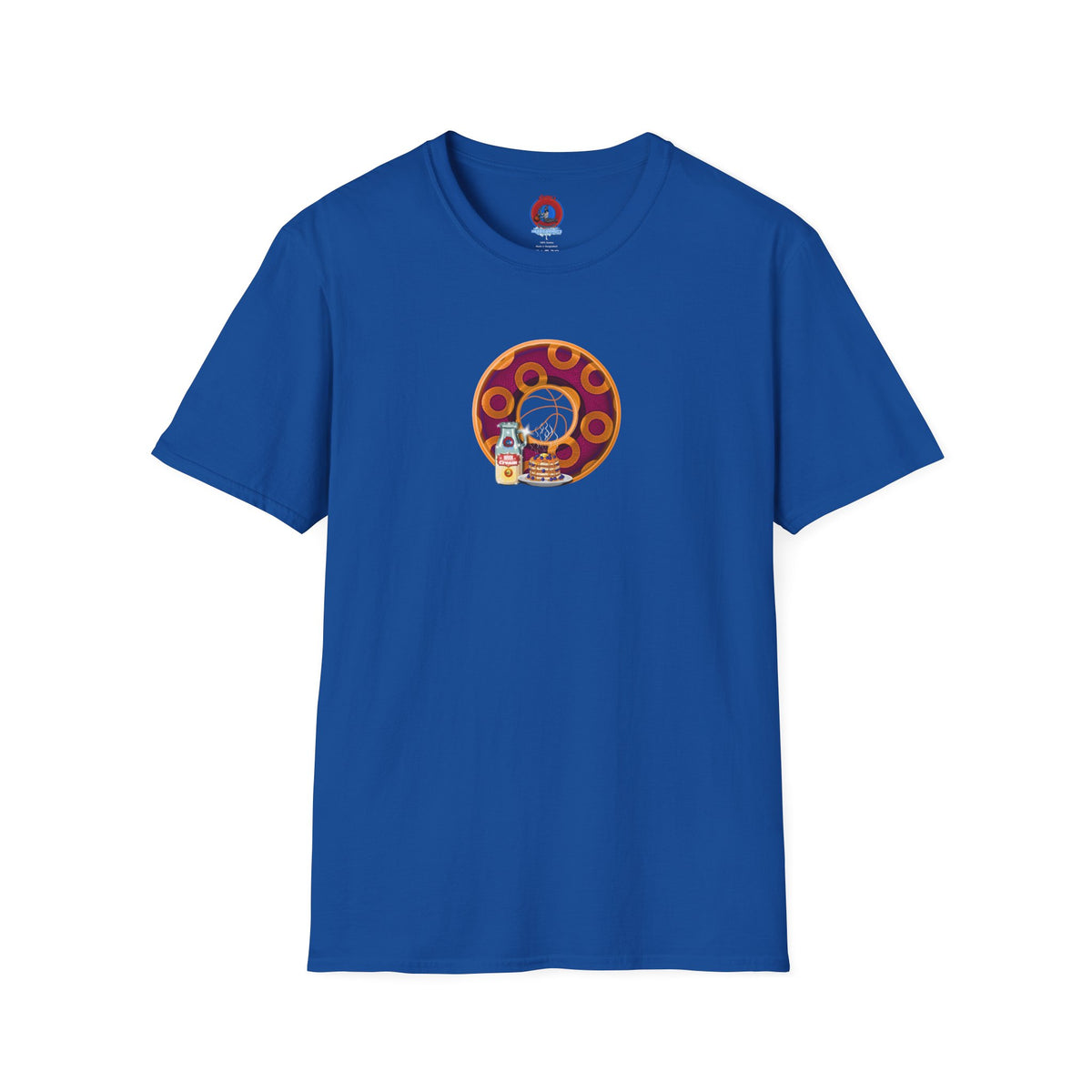 Classic Donut Tee - Unisex Soft-Style - "Princely Wooked Cream - YEMSG Donut " - burgundy/orange rustic paradox donut - variant 2
