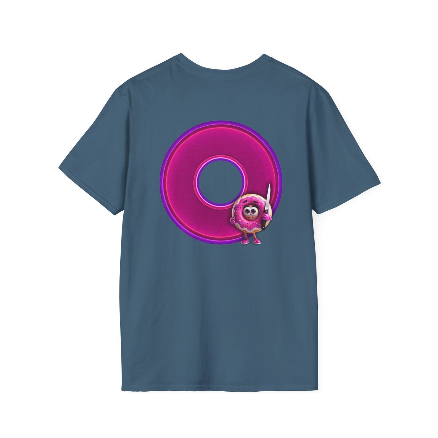 Classic Donut Tee - Unisex Soft-Style - "My Friend the Donut " - series 1.0  - variant 3 - magenta/purple donut