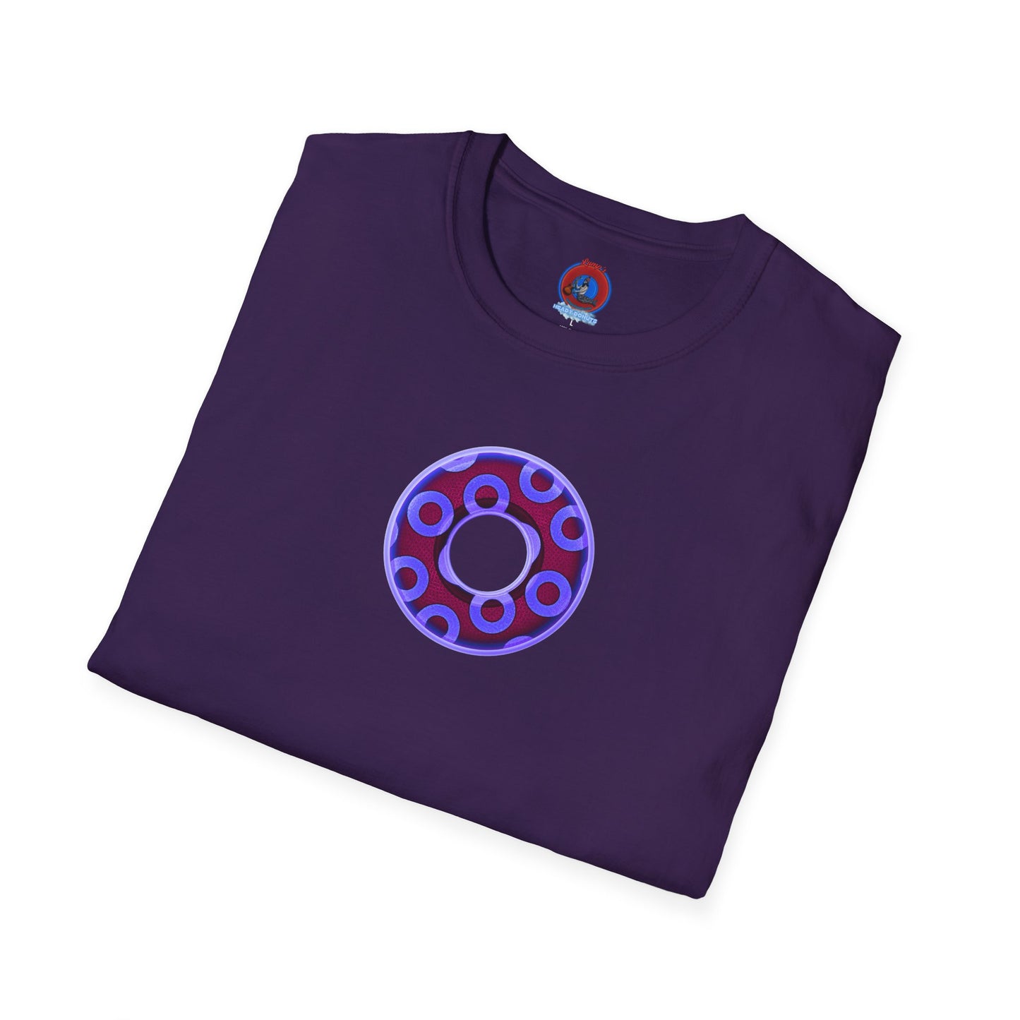 Plain Donuts/Unisex Soft-Style - "Plain Rustic Paradoxical Donuts" - violet/dark purple donuts