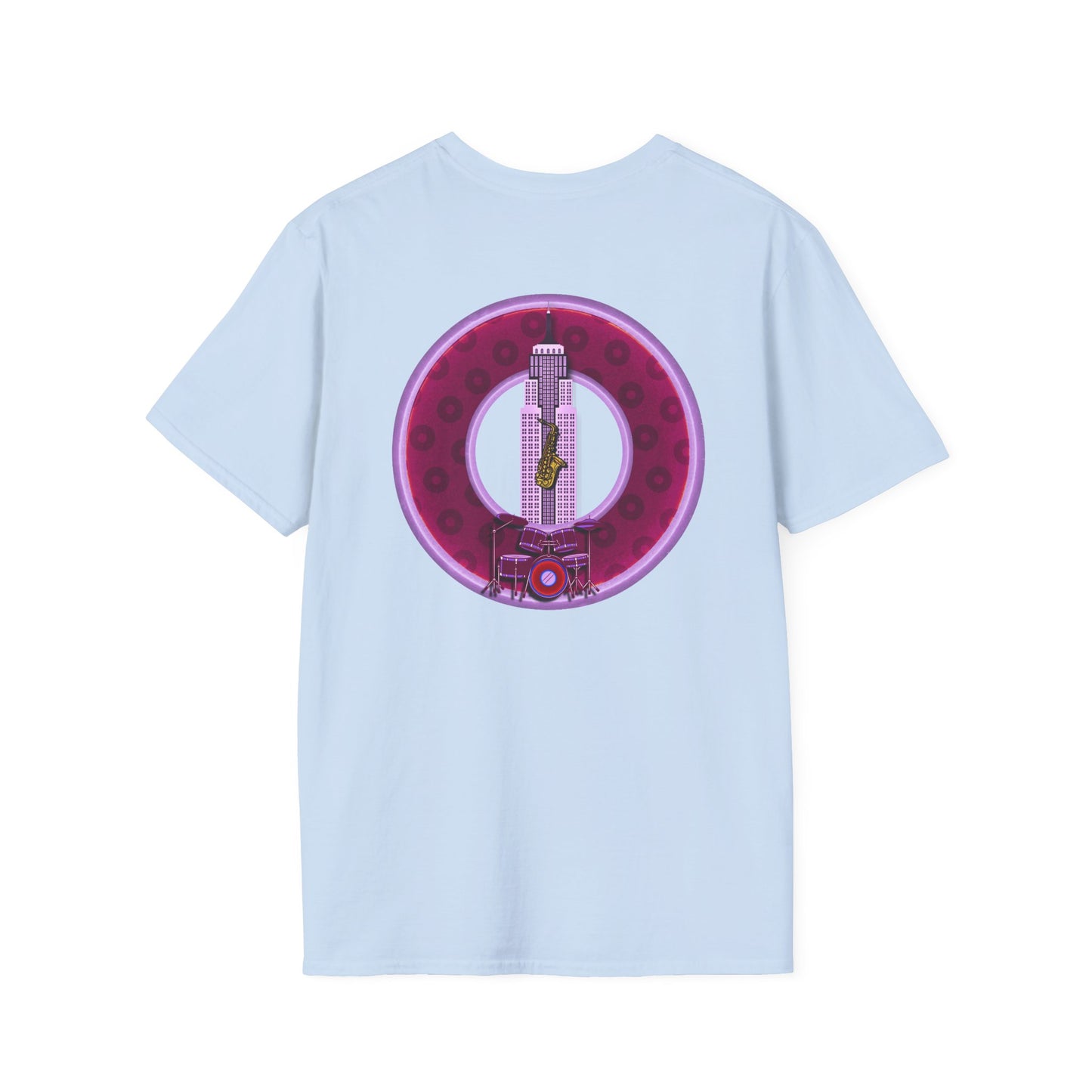 Classic Donut Tee - Unisex Soft-Style - "Simple Prep Donuts" - widemouthed purple/light purple donut