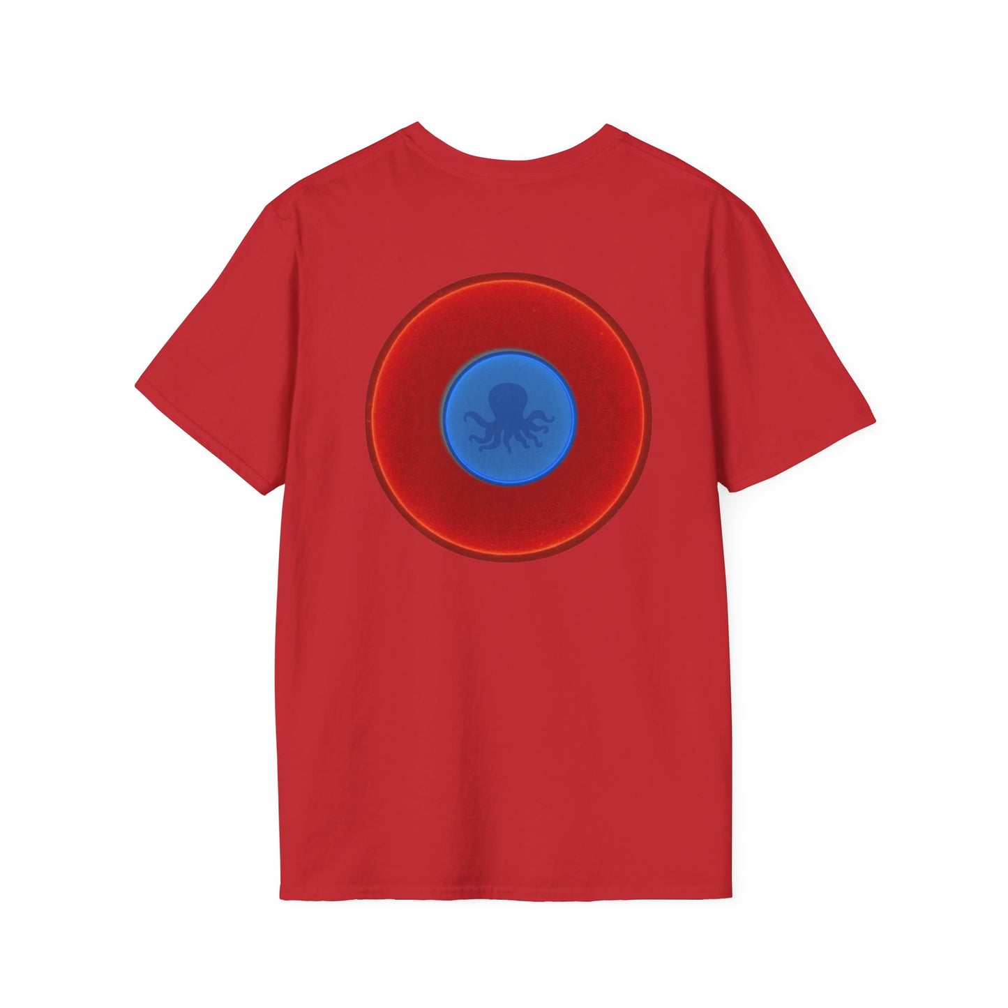 Classic Donut Tee - Unisex Soft-Style - "Octopussy Donut" - series 1.0 -  red donut
