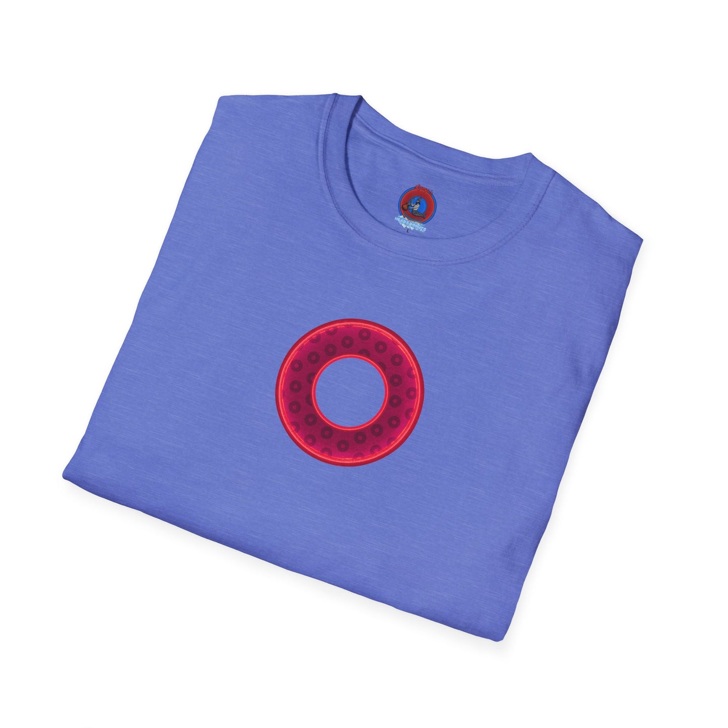 Plain Donuts/Unisex Soft-Style - "Plain Wide Mouthed Paradoxical Donuts" - dark red/bright red donuts