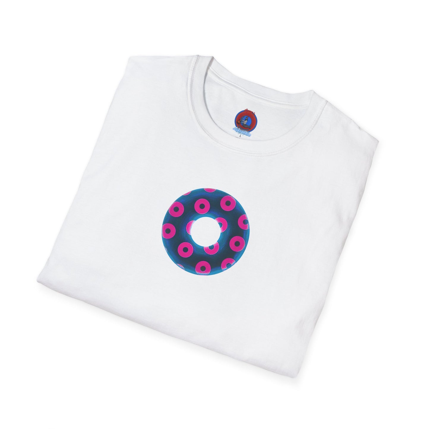 Plain Donuts/Unisex Soft-Style - "Plain Blimpy Paradoxical Donuts" - royal blue/vivid magenta donuts
