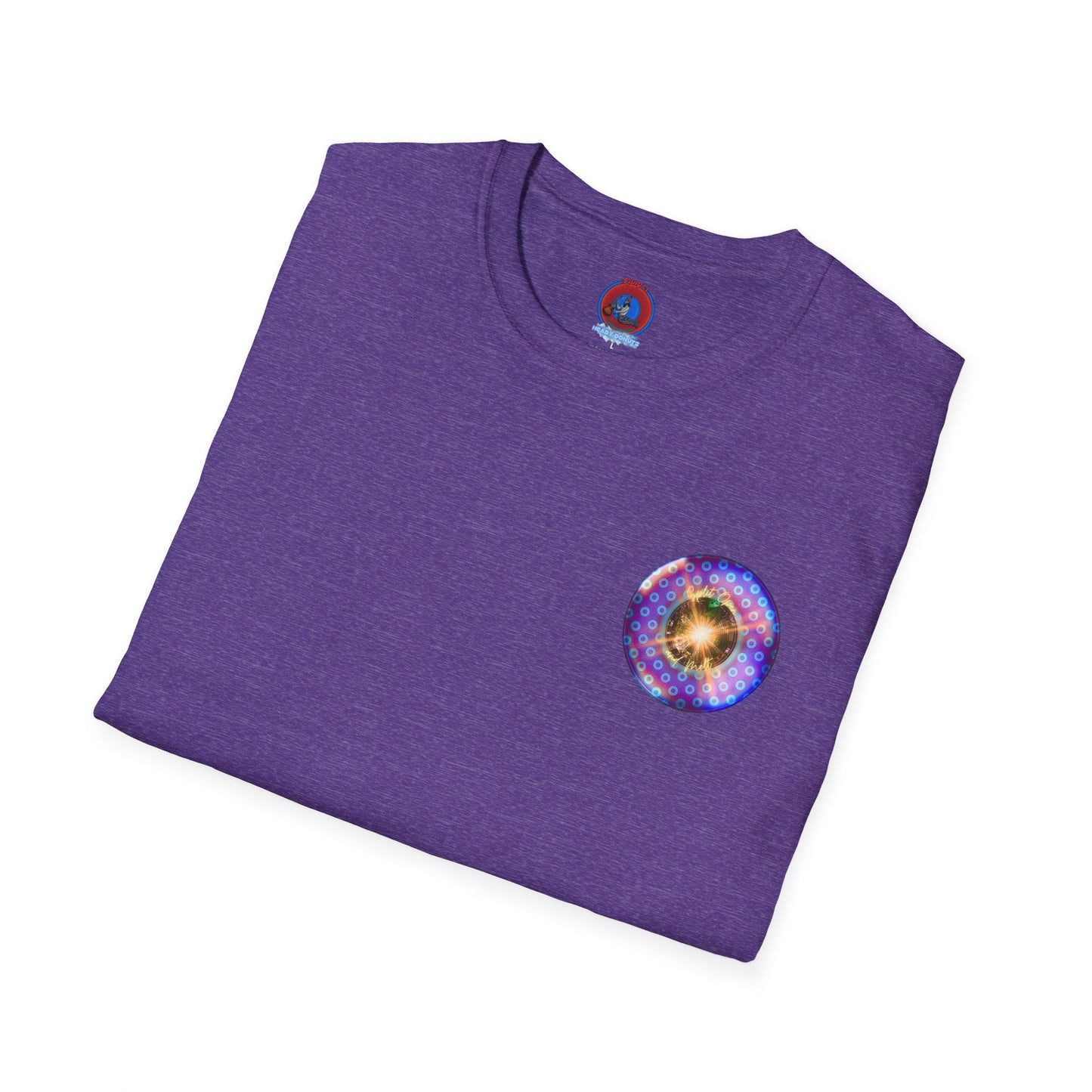 Classic Donut Tee - Unisex Soft-Style - "Donut Melts" - purple/blue paradoxical donut