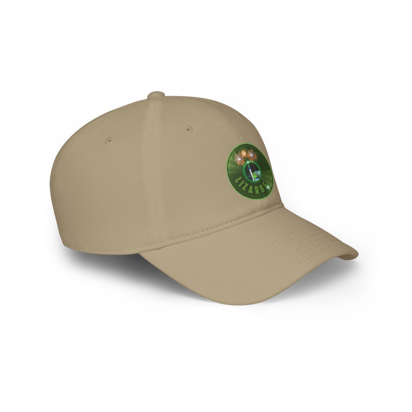 Lumpy Donut Baseball Cap - "Rutherford's Staying Alive Donut Cap" - variant 1 vivid green record donut w/