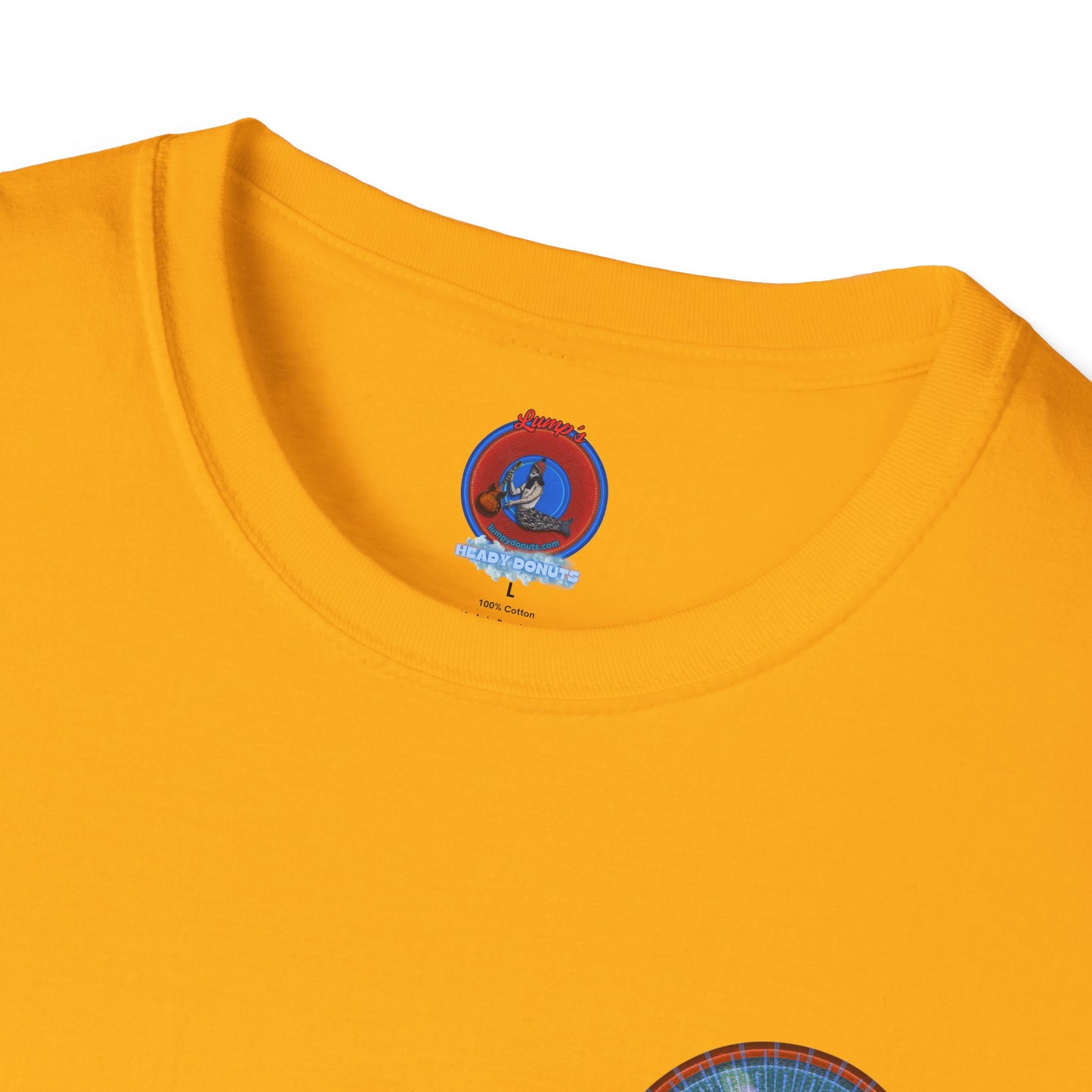 Classic Donut Tee - Unisex Soft-Style - "Donuts: Conjurers of Awesome" - series 1.0  - variant 1 - blue donut