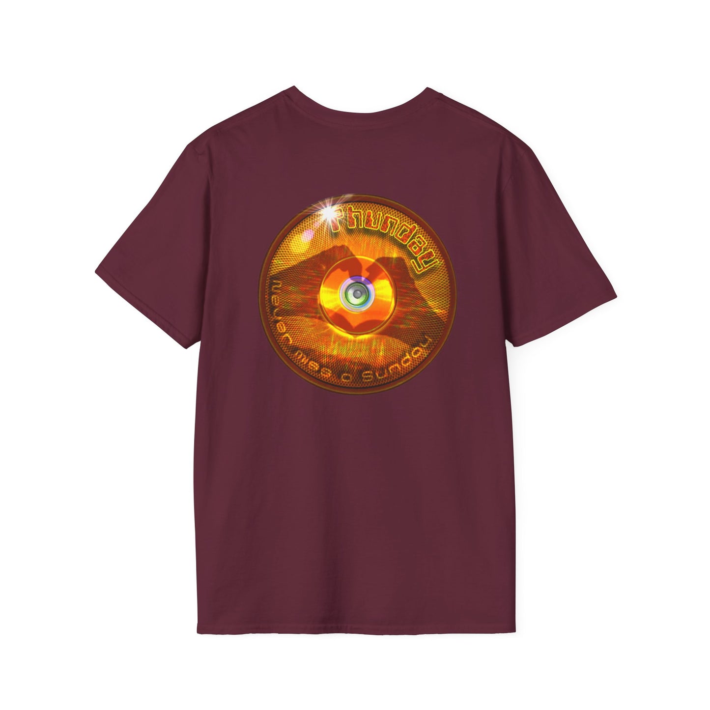 Classic Donut Tee - Unisex Soft-Style - "Sunday Phunday" - series 1.0 - variant 2 - gold donut