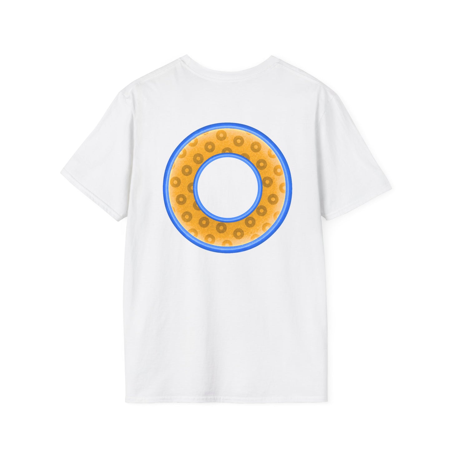 Plain Donuts/Unisex Soft-Style - "Plain Wide Mouthed Paradoxical Donuts" - yellow/light blue donuts
