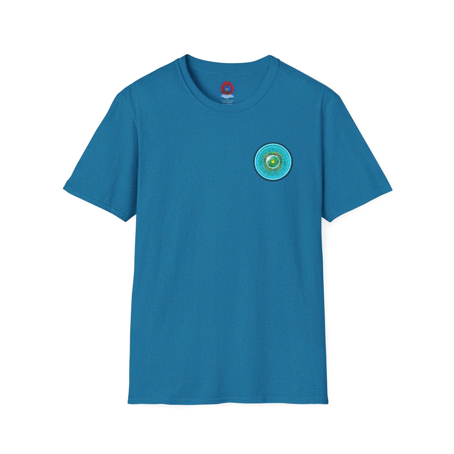 Classic Donut Tee - Unisex Soft-Style - "Donut of Life Tee" - vivid turquoise tube donut - variant 1