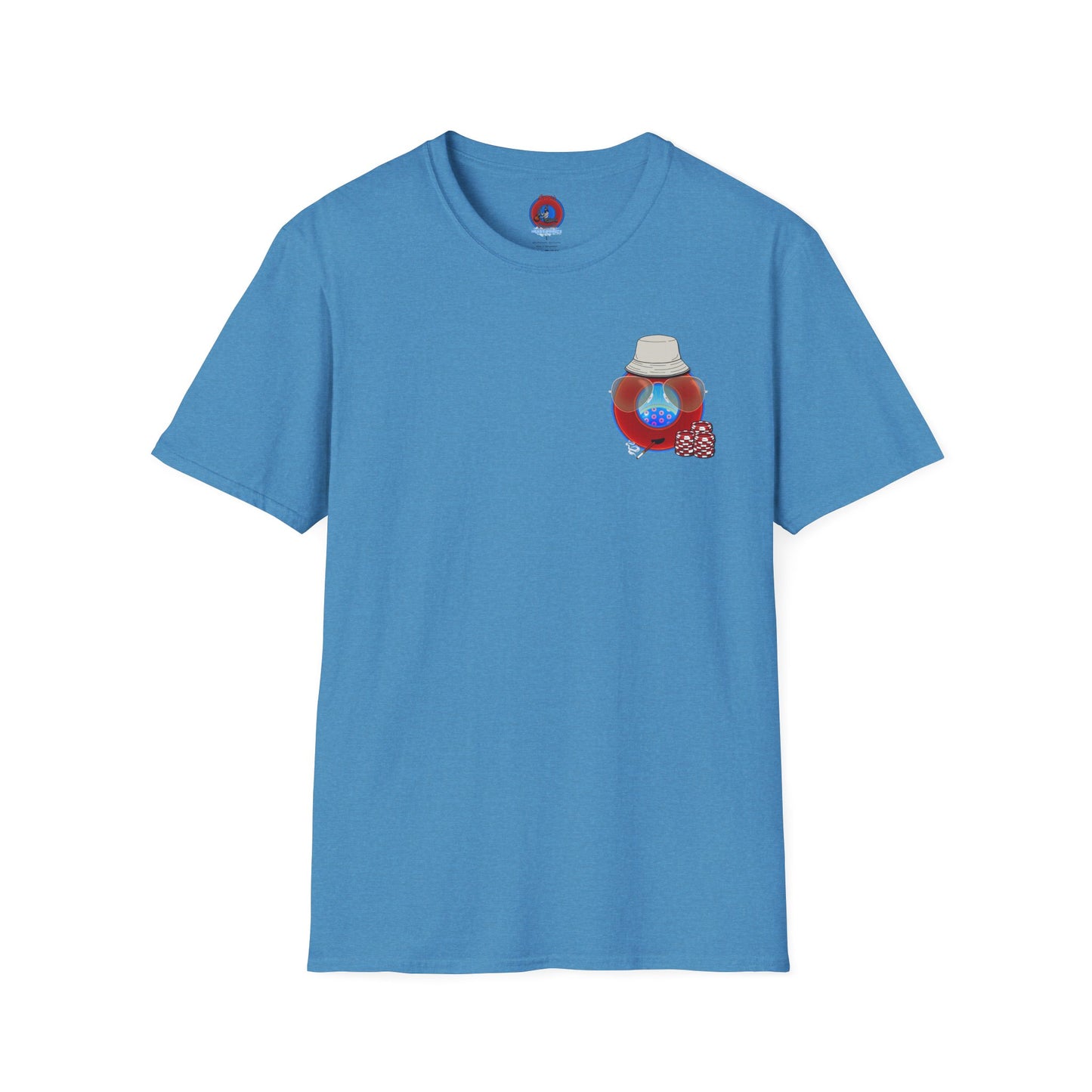 Classic Donut Tee - Unisex Soft-Style - "Gonzo Donut - Fear and Loathing in Gamehendge" - vivid red donut