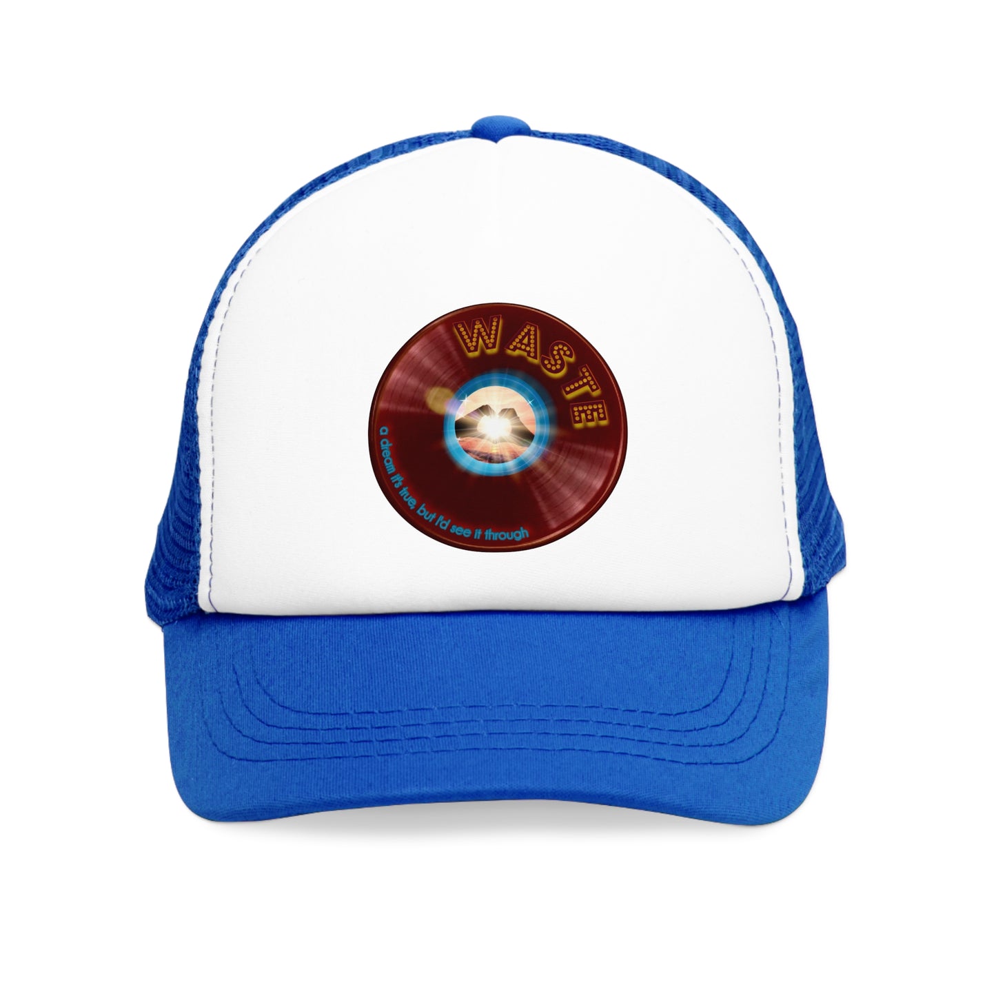 Lumpy Trucker Hat - "Wasted Donuts" - variant 2 - burgundy donut