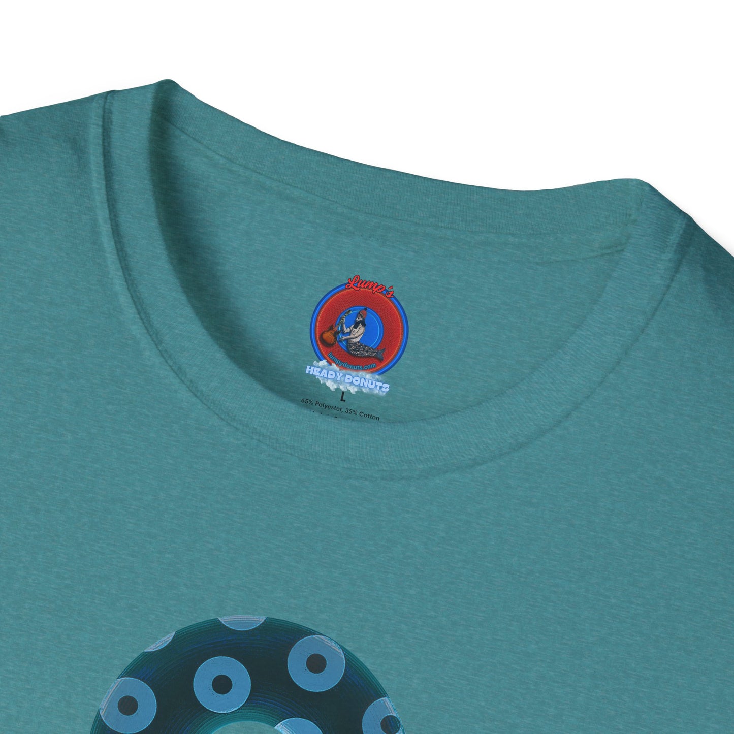 Plain Donuts/Unisex Soft-Style - "Plain Blimpy Paradoxical Donuts" - dark teal/light blue donuts