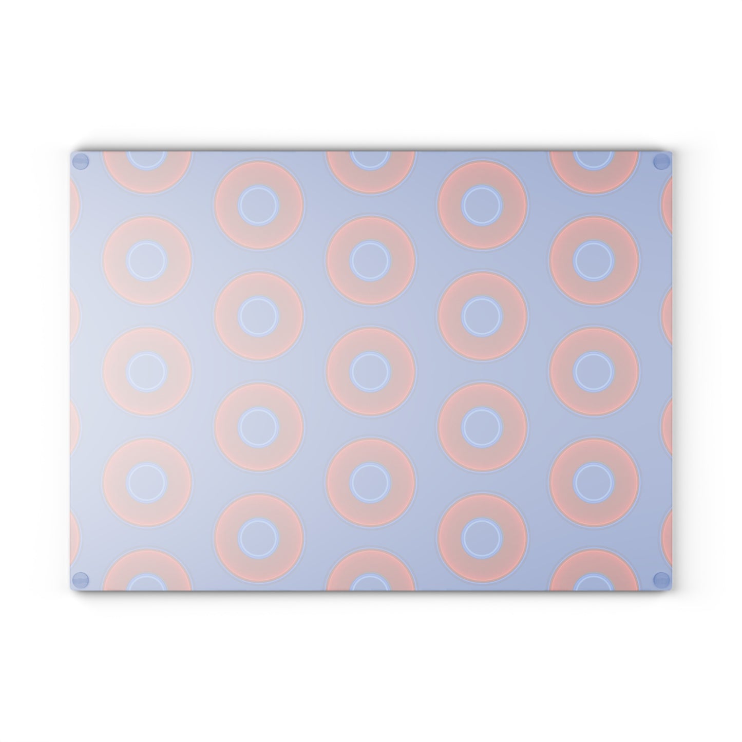 My Friend's Cutting Board - vivid red donuts w/dark royal blue background