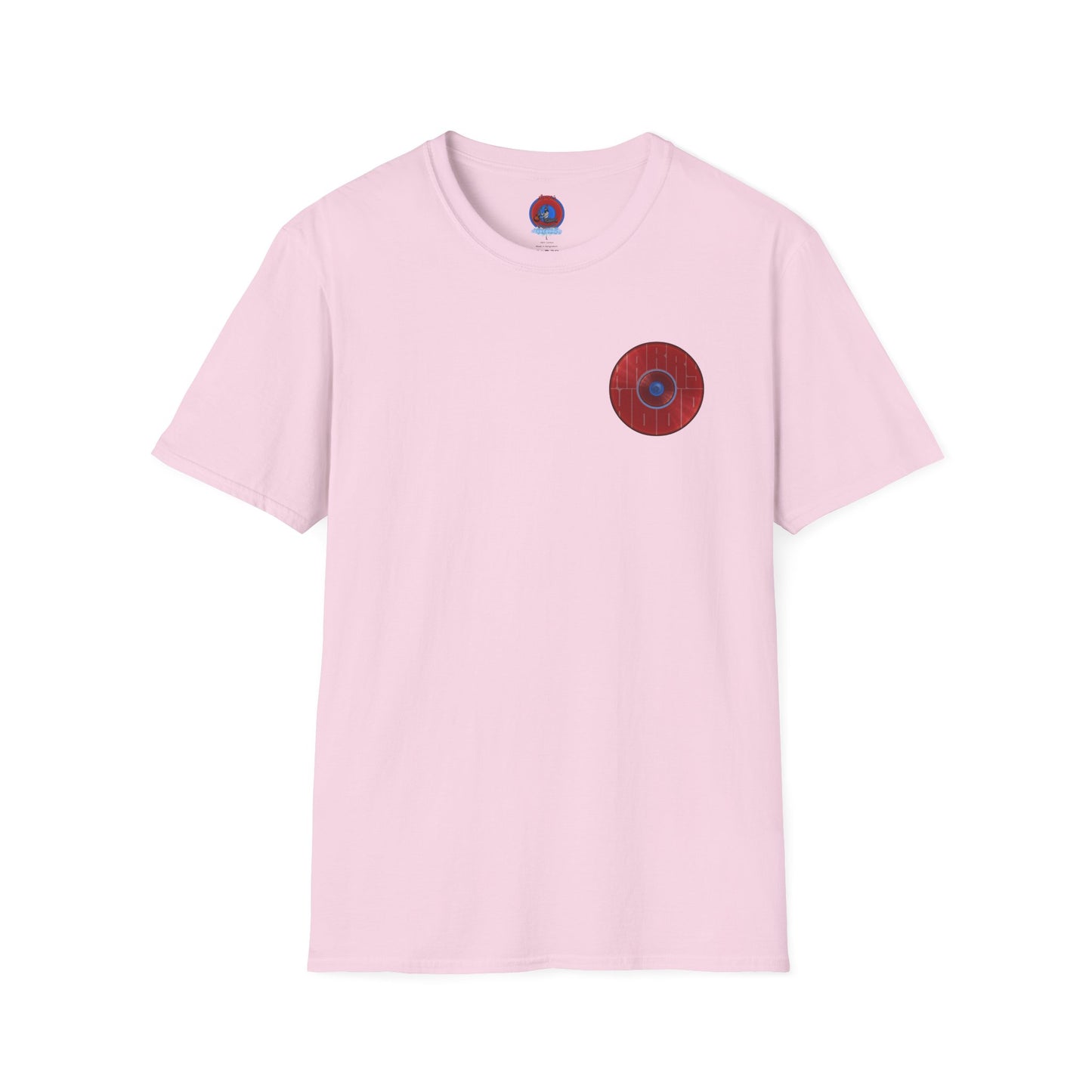 Classic Donut Tee - Unisex Soft-Style - "Harry's Hoodlum Donut" - series 1.0  - variant 2 - lights off/red donut(s)