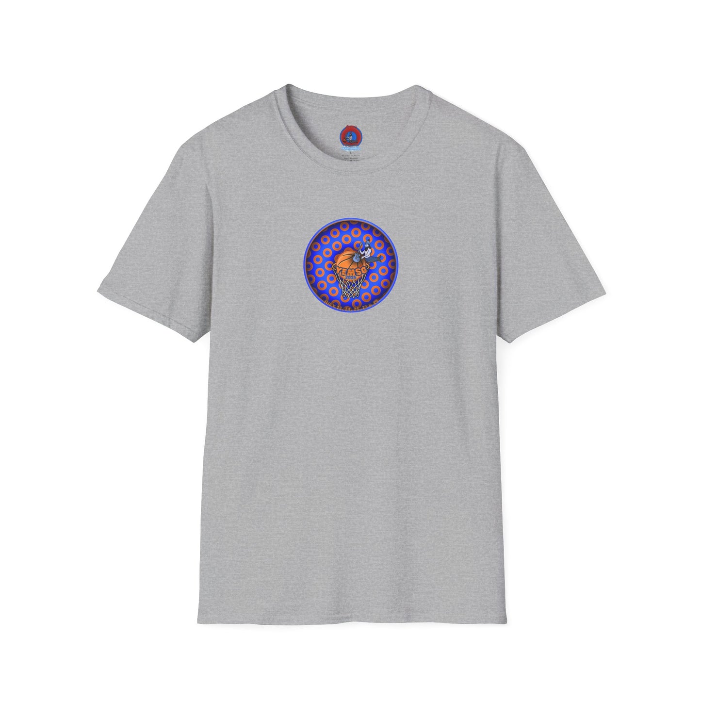 Classic Donut Tee - Unisex Soft-Style - "Diedrich Knickerbocker's Donut" - blue/orange caviar paradox donut - variant 2