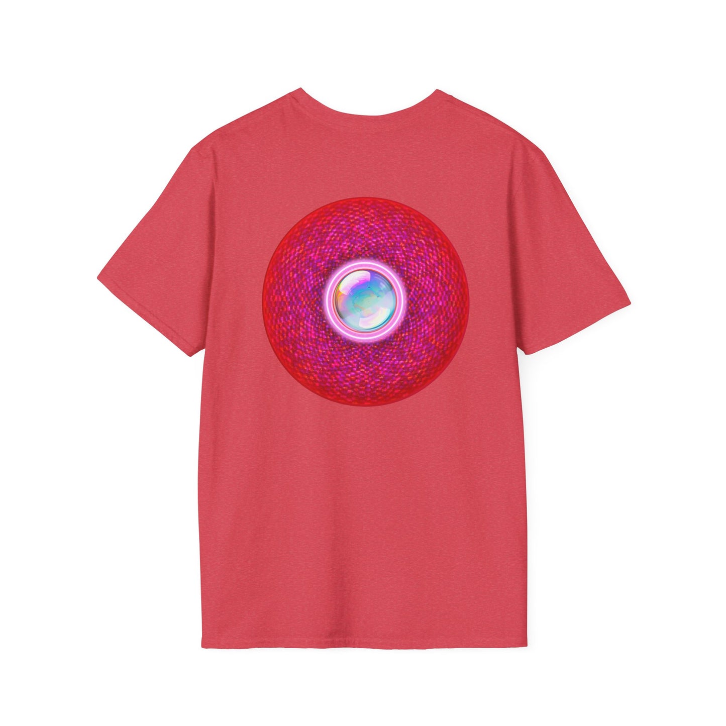 Classic Donut Tee - Unisex Soft-Style - "The Crystal Ballers Donut' - magenta pixilated donut