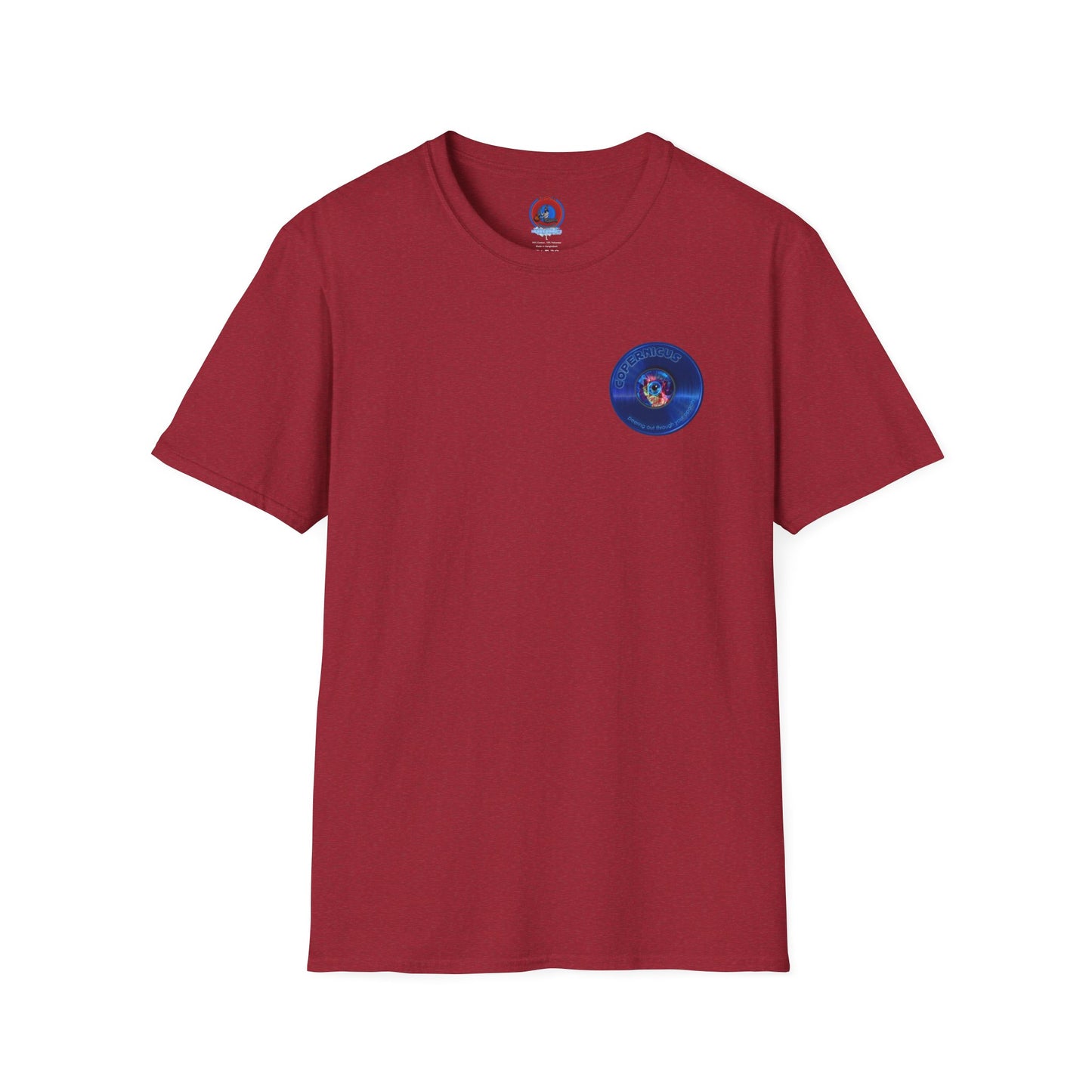 Classic Donut Tee - Unisex Soft-Style - "Drunken Copernicus" - series 1.0 - blue donut - variant 2