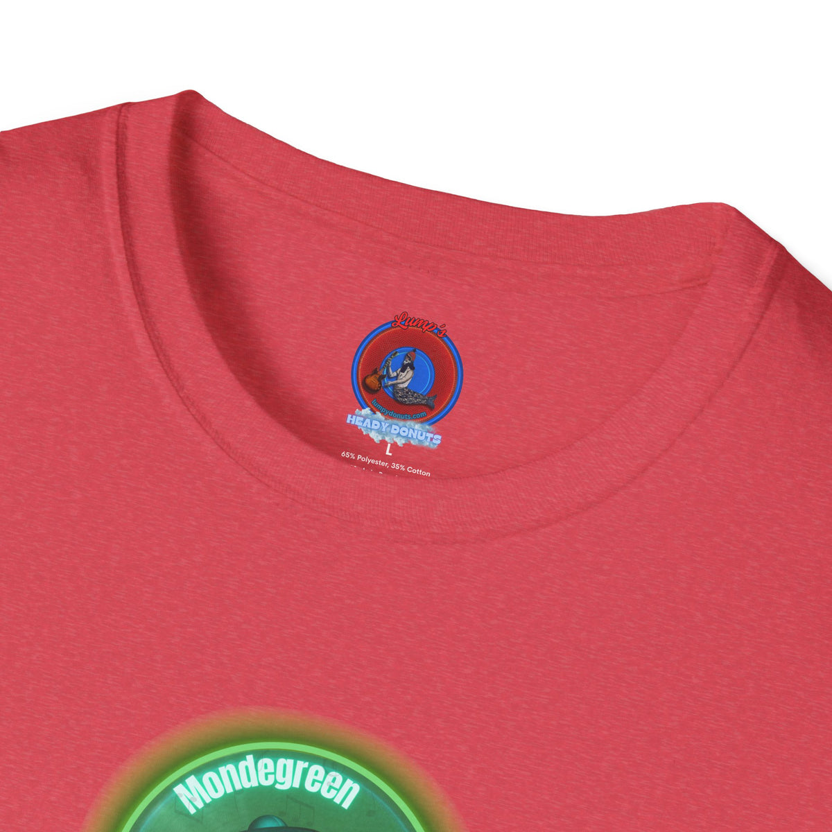 Classic Donut Tee - Unisex Soft-Style - "Close Encounters of the Delaware kind - Mondegreen Donut"  " variant 1 - green donut