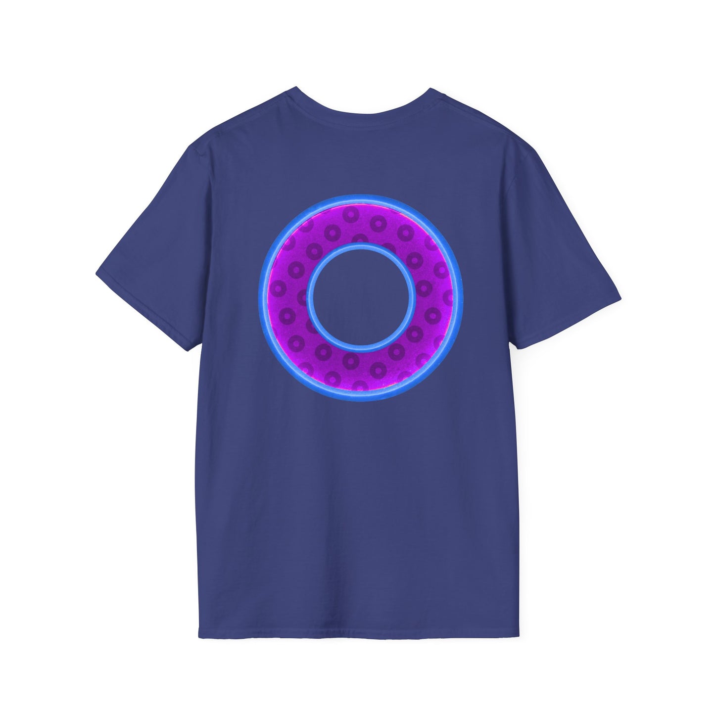 Plain Donuts/Unisex Soft-Style - "Plain Wide Mouthed Paradoxical Donuts" - purple/light royal blue donuts