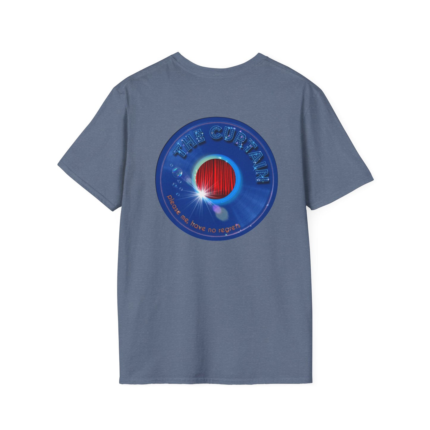 Classic Donut Tee - Unisex Soft-Style - "The Donut Without" - series 1.0  - variant 1 - vivid blue record donut