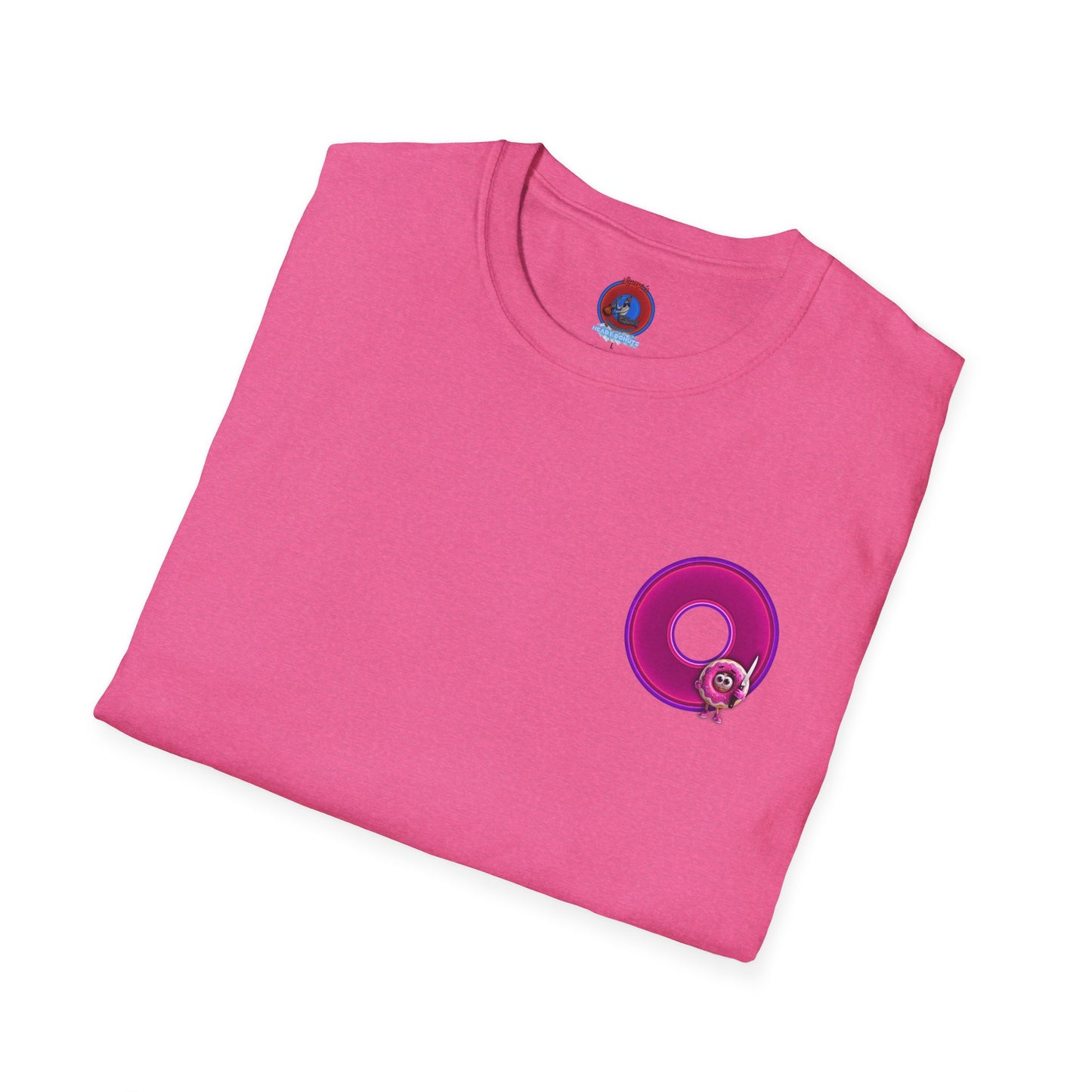 Classic Donut Tee - Unisex Soft-Style - "My Friend the Donut " - series 1.0  - variant 3 - magenta/purple donut