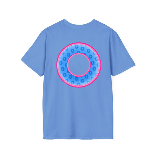 Plain Donuts/Unisex Soft-Style - "Plain Wide Mouthed Paradoxical Donuts" - light blue/pink donuts