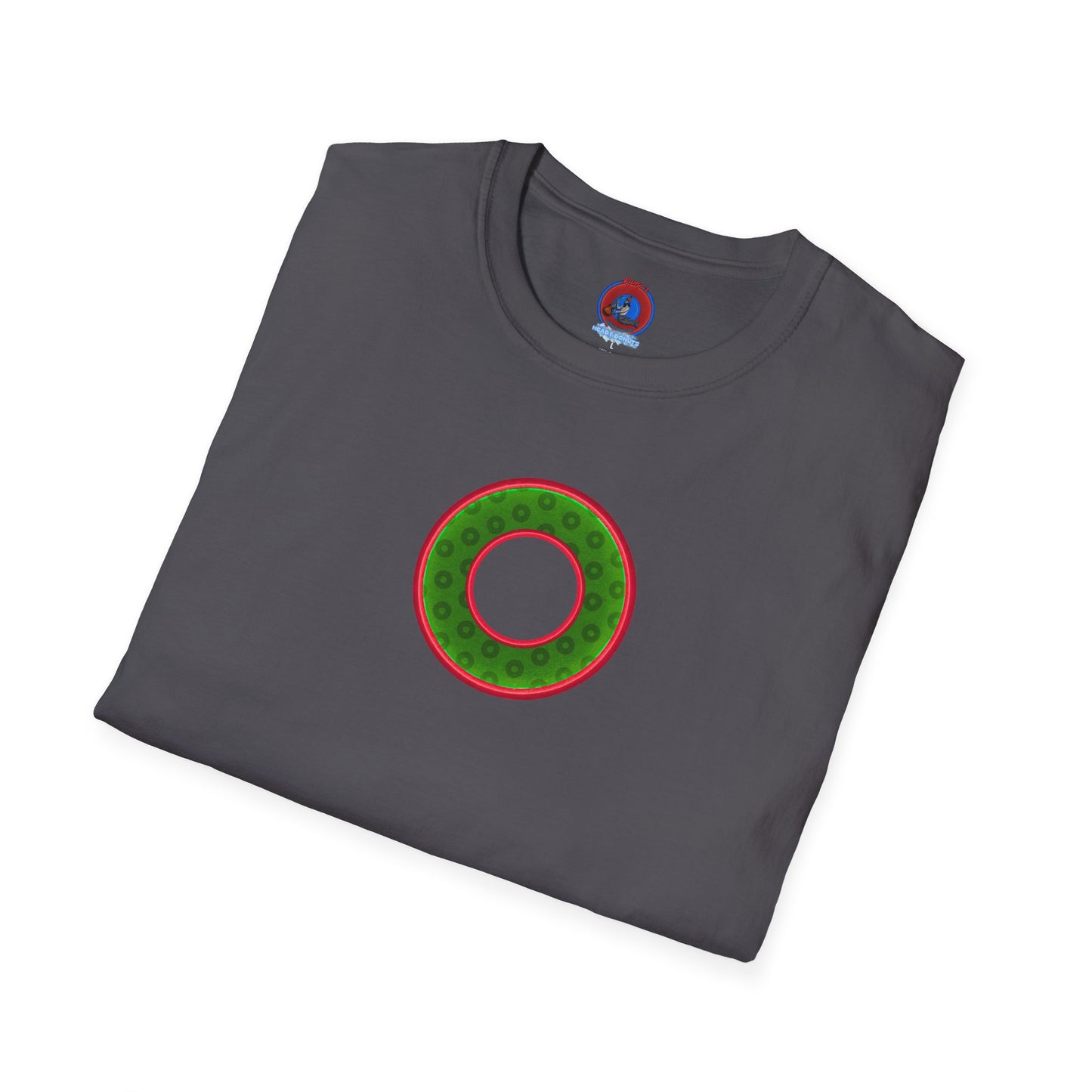 Plain Donuts/Unisex Soft-Style - "Plain Wide Mouthed Paradoxical Donuts" - Irish green/red donuts