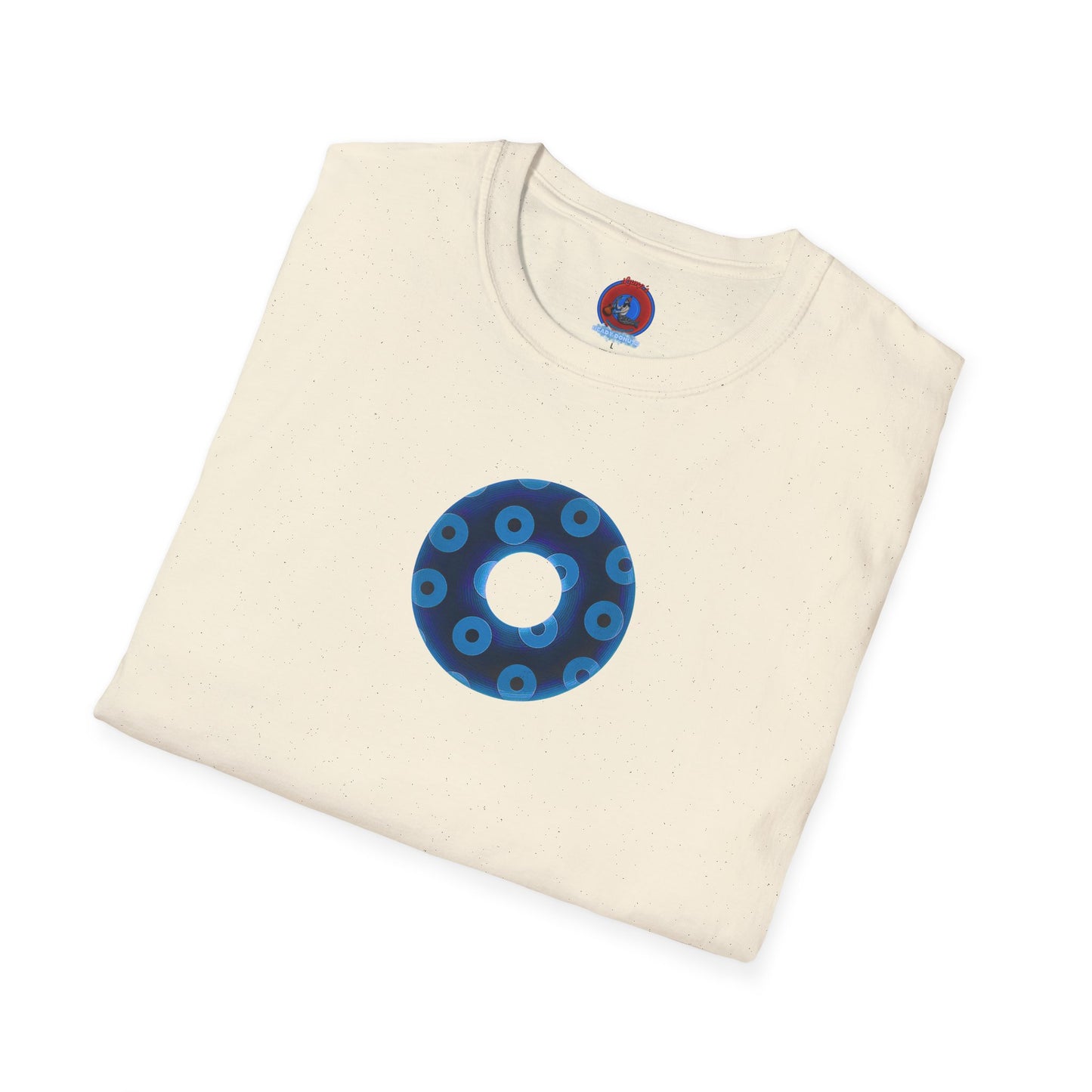 Plain Donuts/Unisex Soft-Style - "Plain Blimpy Paradoxical Donuts" - dark blue/sky blue donuts