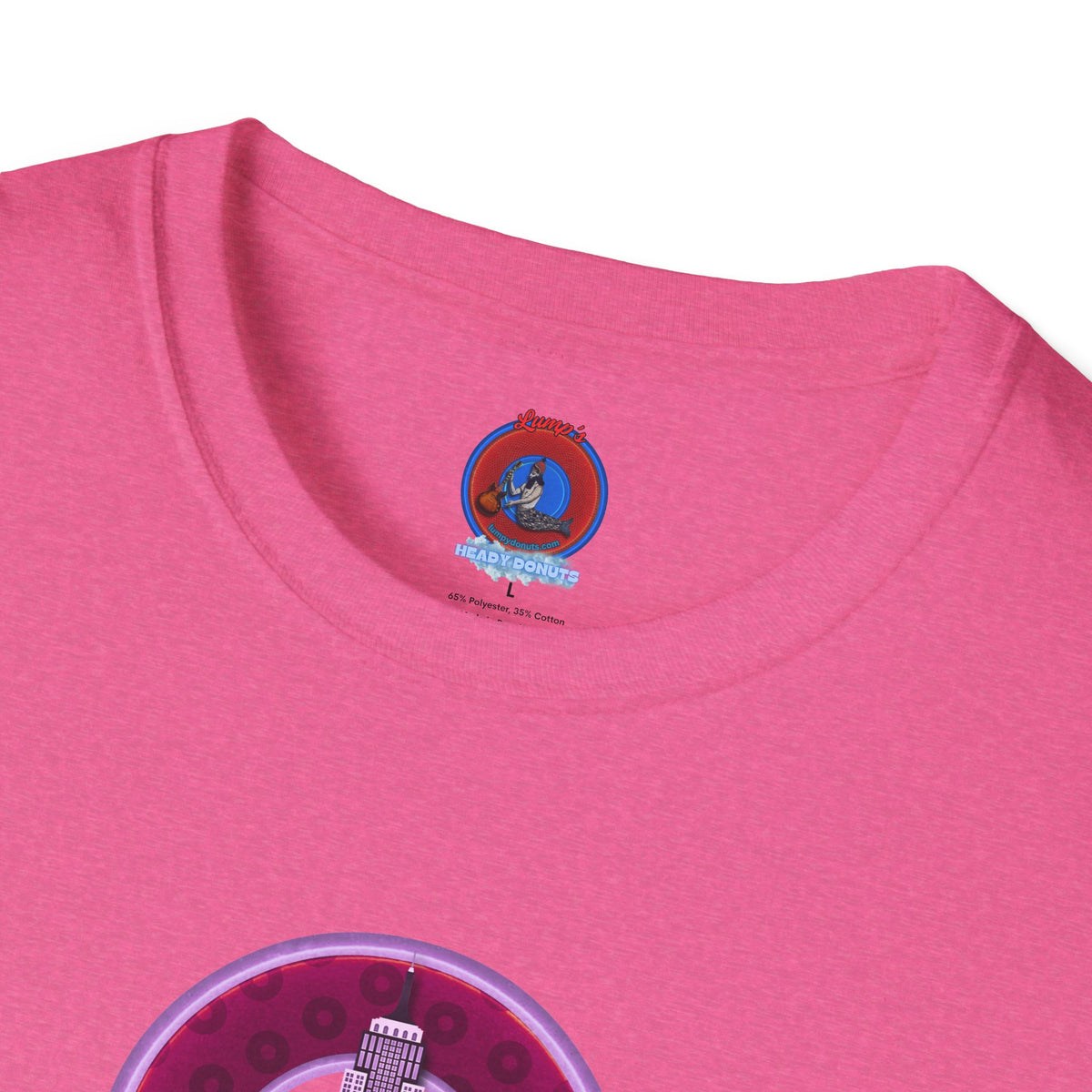 Classic Donut Tee - Unisex Soft-Style - "Simple Prep Donuts" - widemouthed purple/light purple donut