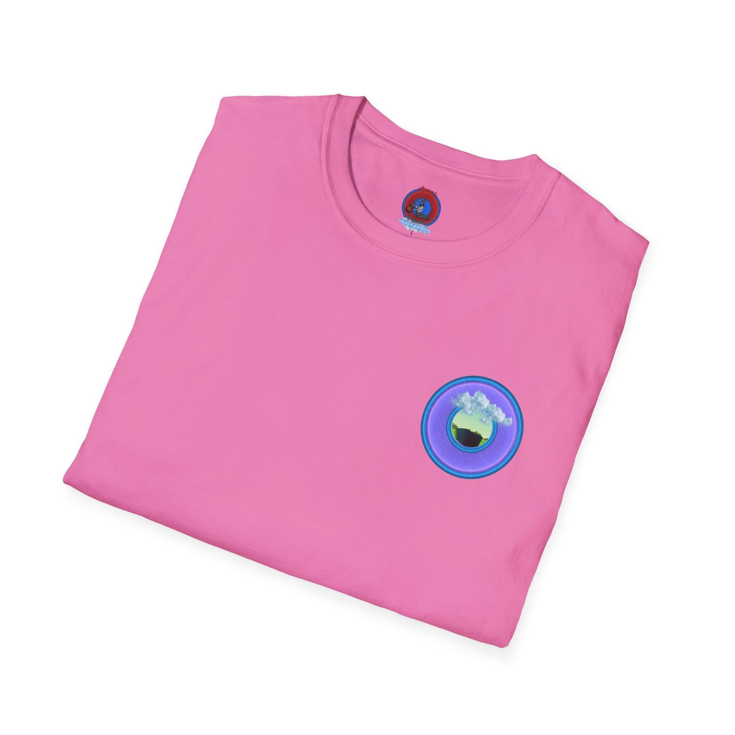 Classic Donut Tee - Unisex Soft-Style - "Got Rhombus?" - series 1.0  - variant 4 - purple/blue donut