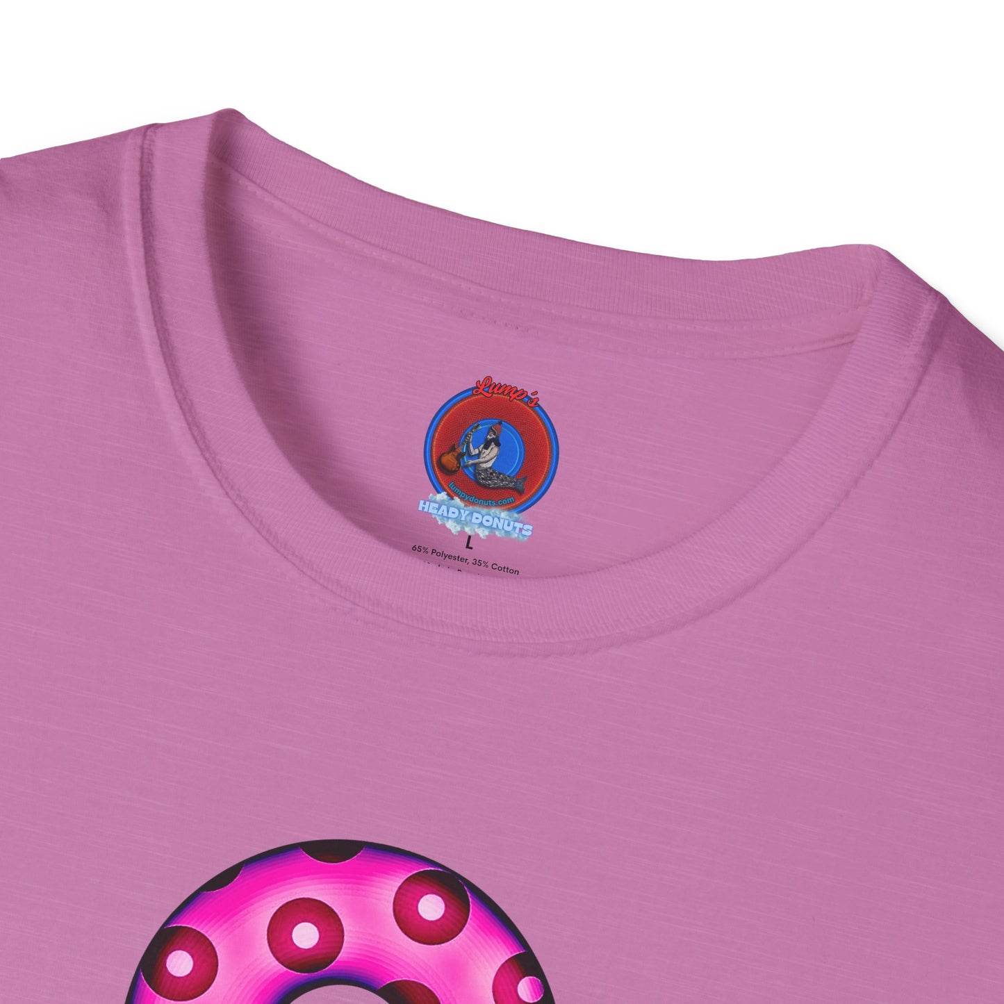 Plain Donuts/Unisex Soft-Style - "Plain Blimpy Paradoxical Donuts" - bright magenta/red donuts