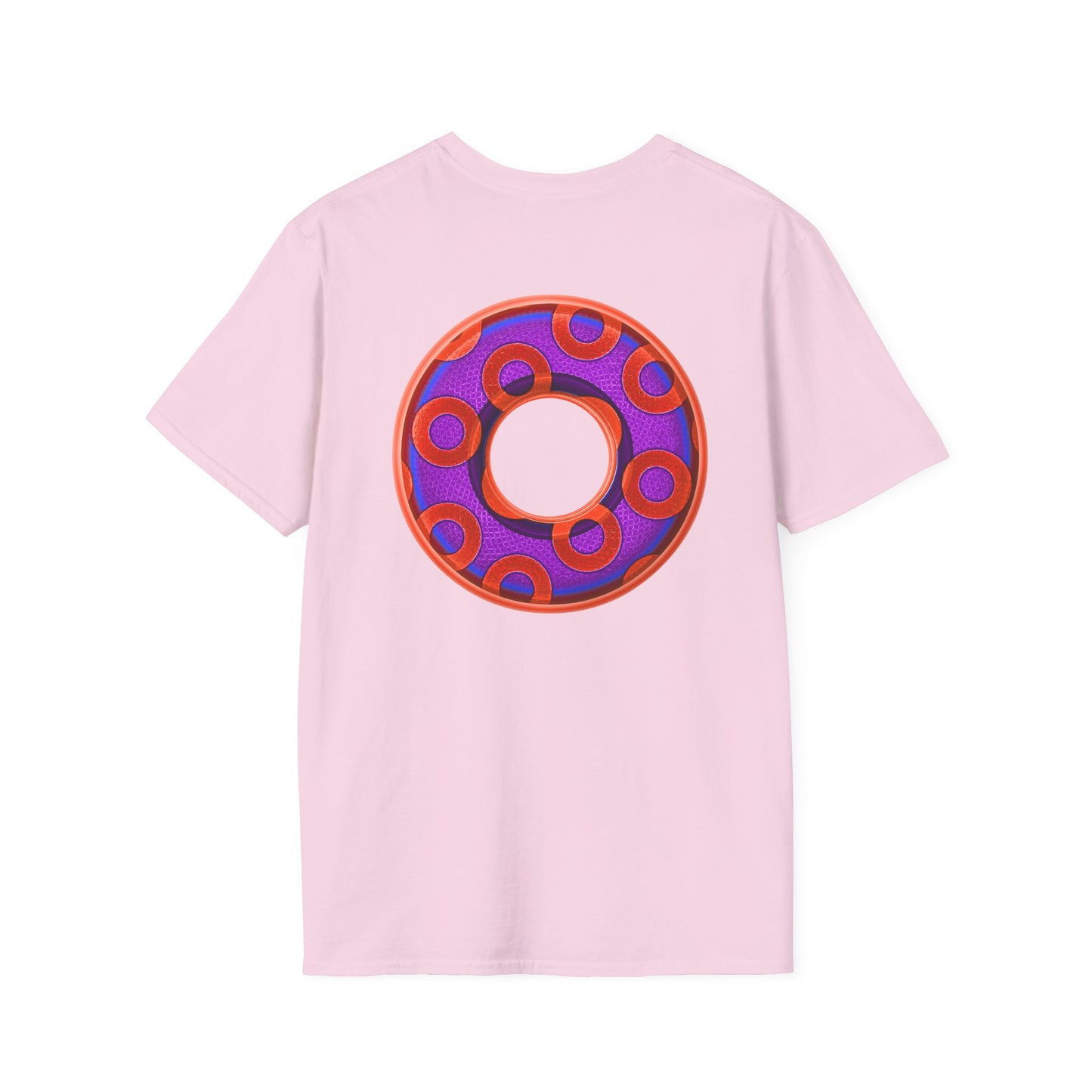 Plain Donuts/Unisex Soft-Style - "Plain Rustic Paradoxical Donuts" - purple/red donuts