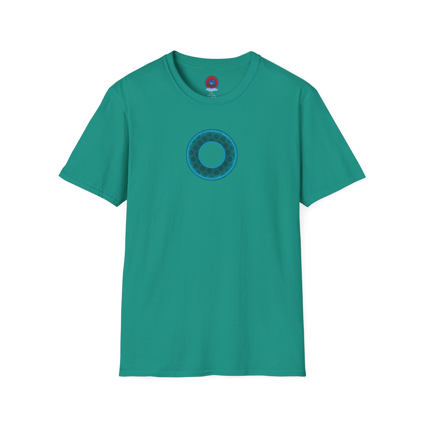 Plain Donuts/Unisex Soft-Style - "Plain Wide Mouthed Paradoxical Donuts" - dark teal/dark teal donuts