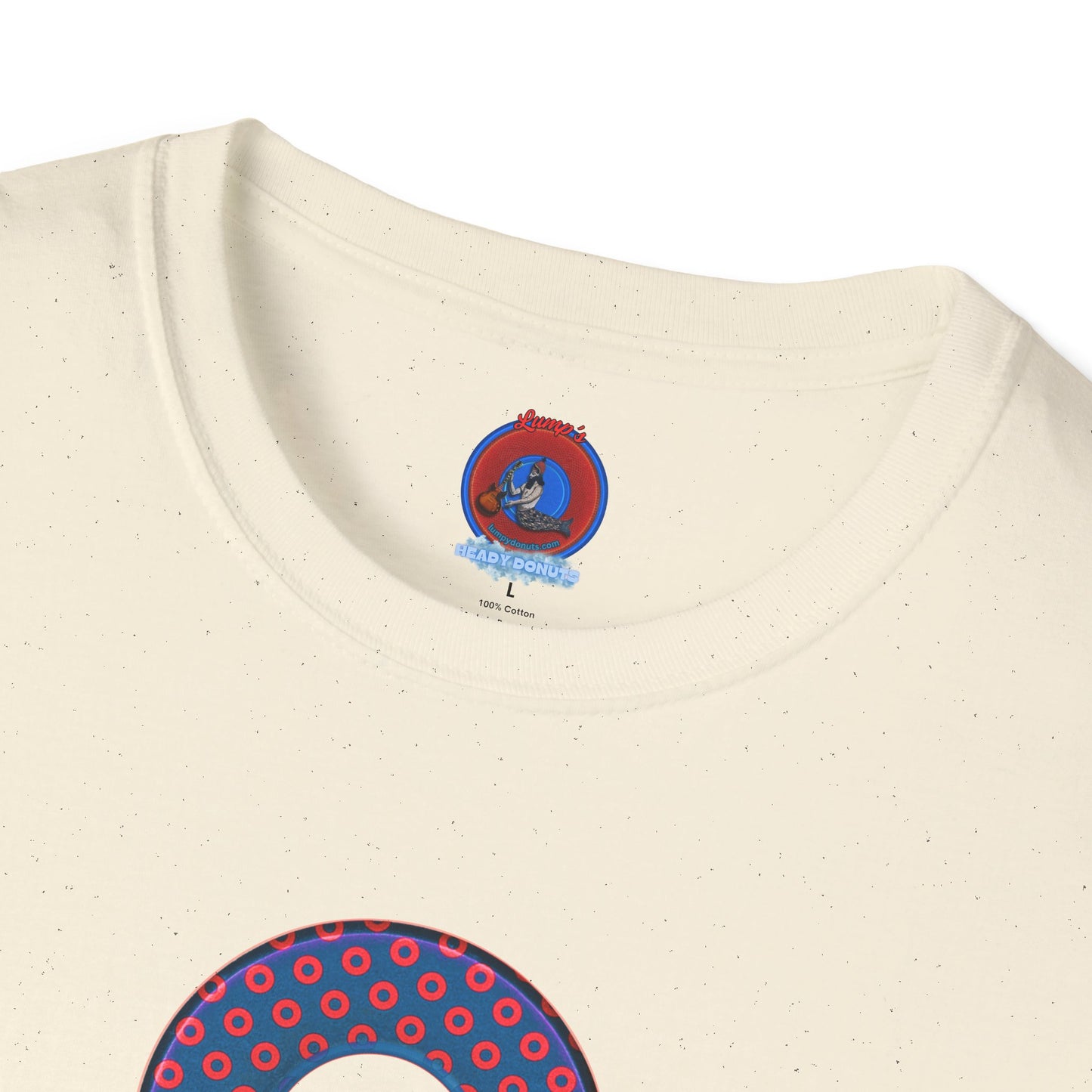Plain Donuts/Unisex Soft-Style - "Plain Electric Paradoxical Donuts" - dark blue/red donuts