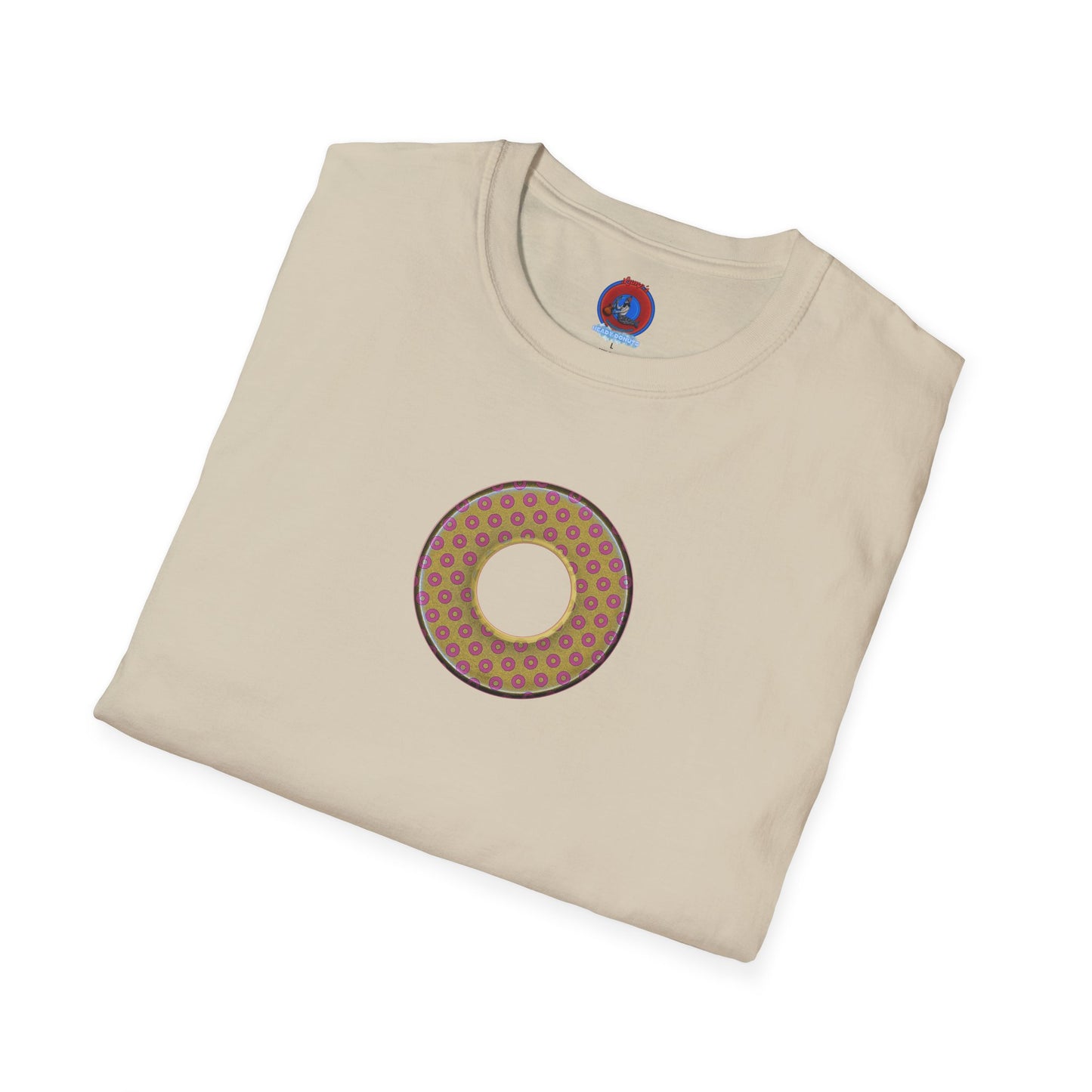 Plain Donuts/Unisex Soft-Style - "Plain Electric Paradoxical Donuts" - gold/pink donuts