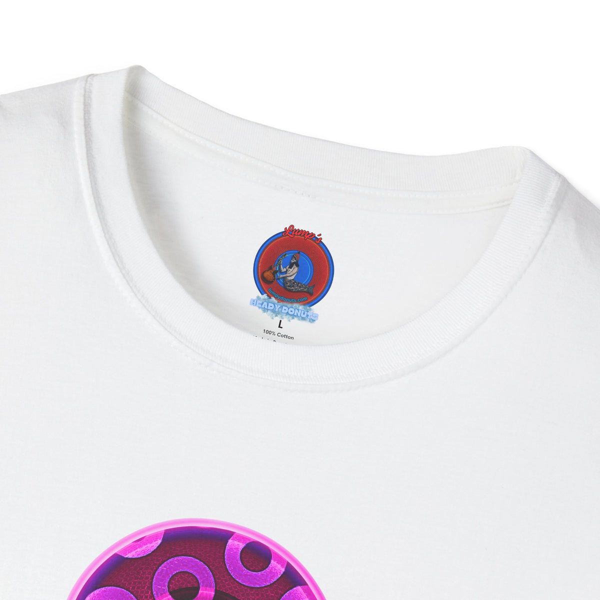 Classic Donut Tee - Unisex Soft-Style - "It's Ice Cream Popsicles - YEMSG Donut" - purple/magenta paradox donut - variant 1