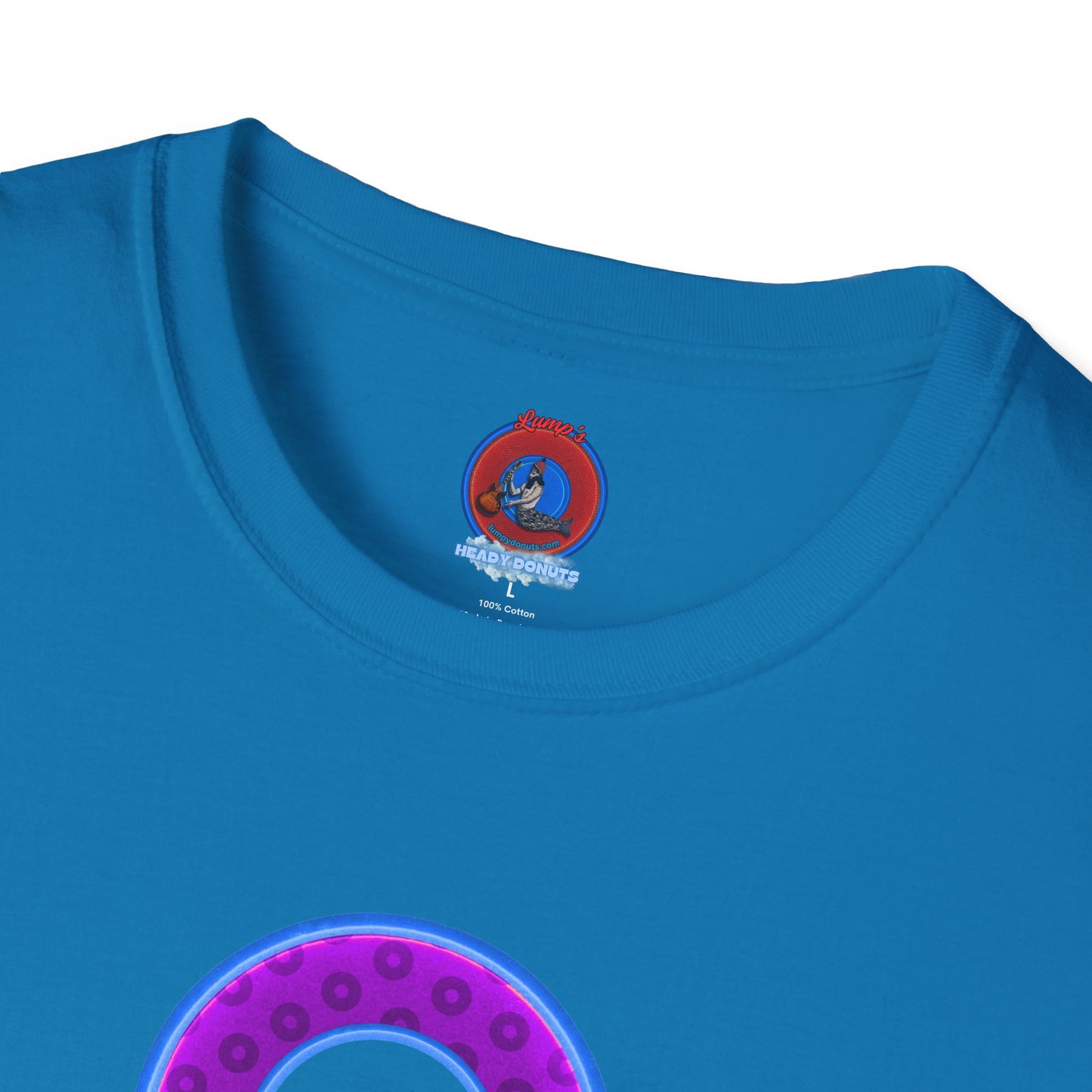 Plain Donuts/Unisex Soft-Style - "Plain Wide Mouthed Paradoxical Donuts" - purple/light royal blue donuts