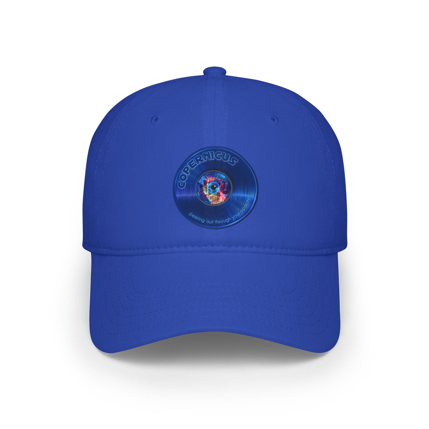 Lumpy Donut Baseball Cap - "Drunken Copernicus Cap" - variant 1 - vivid blue donut w/