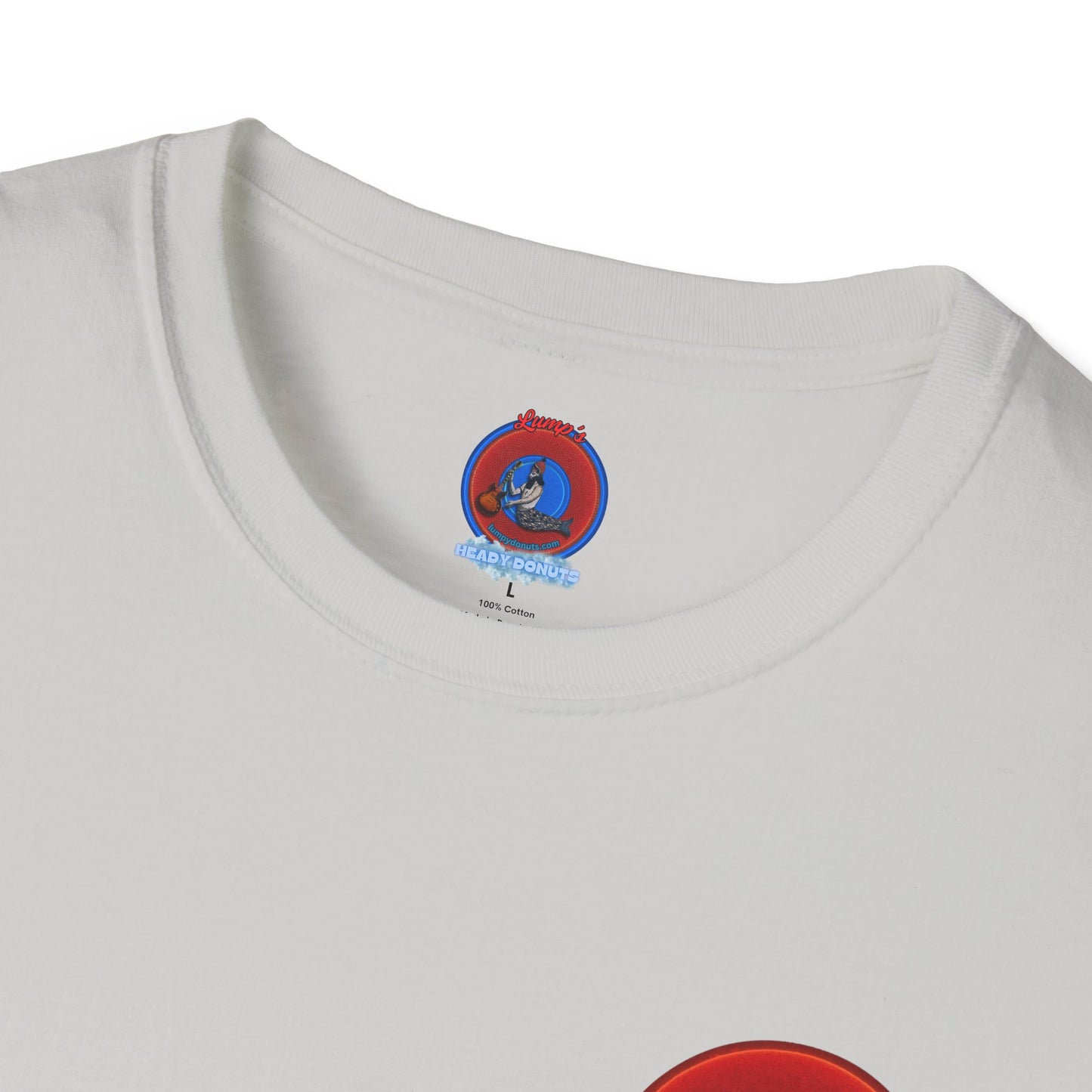 Classic Donut Tee - Unisex Soft-Style - "Octopussy Donut" - series 1.0 -  red donut