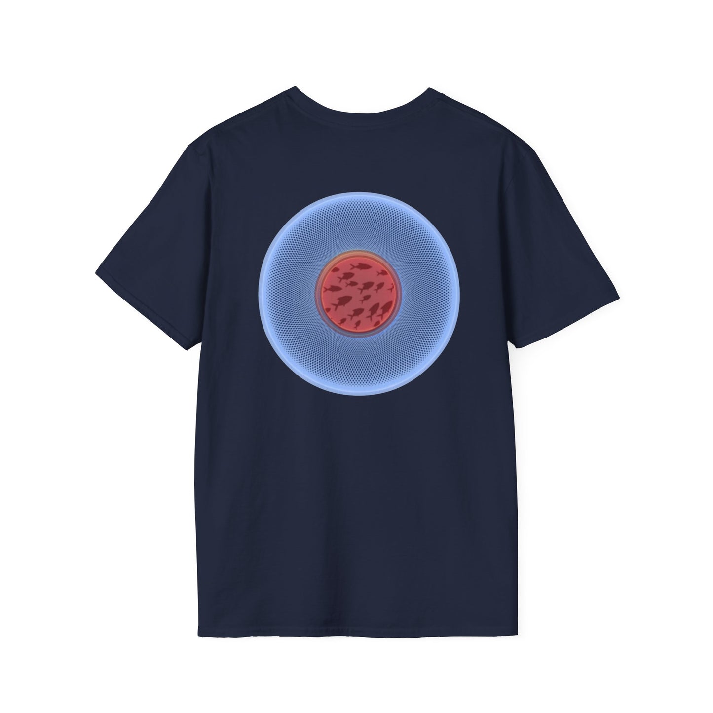 Classic Donut Tee - Unisex Soft-Style - "Swimming By" - variant 2 - blue phatty donut - series 1.0